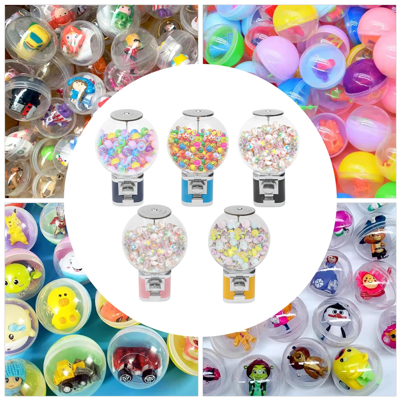 **Black Mini Candy Gumball Vending Machine - $1 Toy & Capsule Dispenser for Business, Parties & Home Use**