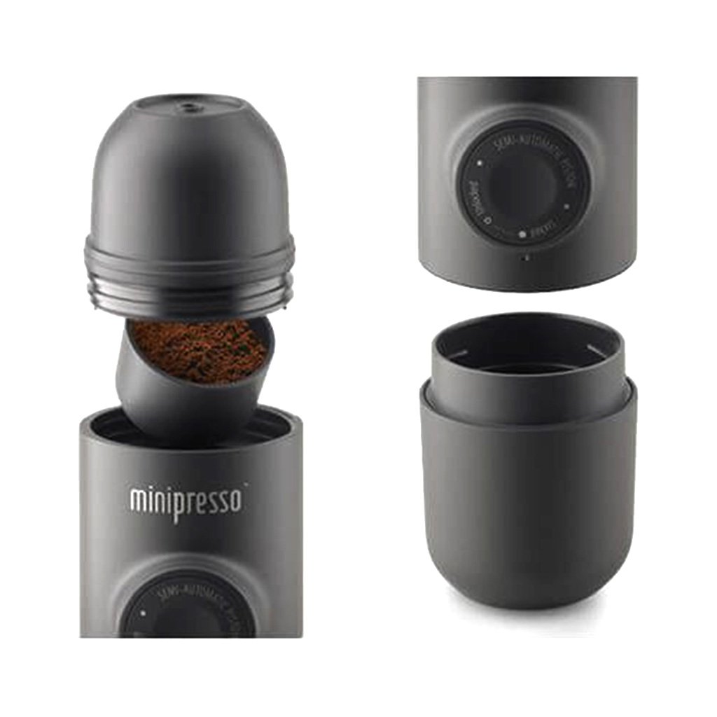 Minipresso GR Portable Espresso Maker - Handheld Manual Coffee Machine for Travel, Camping & Office - Brew Fresh Espresso Anywhere