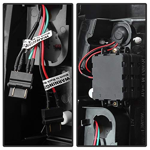 Xtune Spyder 5081896 LED Tail Lights - Smoke Lens for 99-02 Chevy Silverado 1500/2500 (Excludes Stepside) & 99-07 GMC Sierra 1500/2500/3500 (Fits 2007 Classic) - Upgrade Your Truck's Style & Visibility for Night Driving & Towing