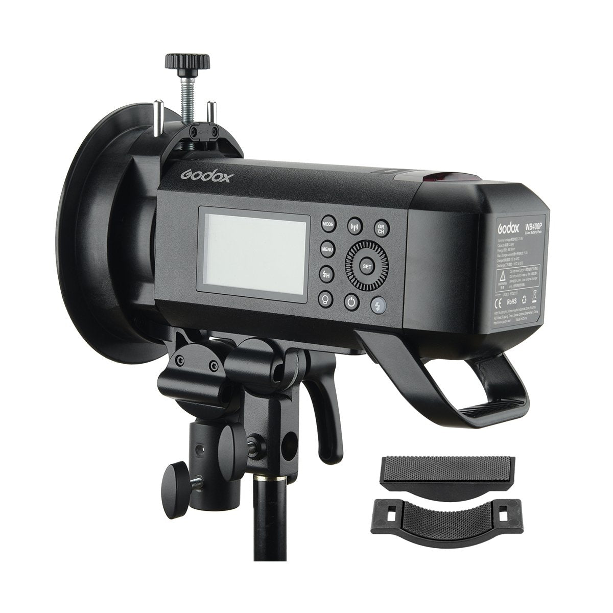 Godox S2 Speedlight Bracket with Bowens Mount - Universal Flash Holder for DSLR Cameras - Perfect for Studio Photography, Portrait Shoots & On-Location Lighting
