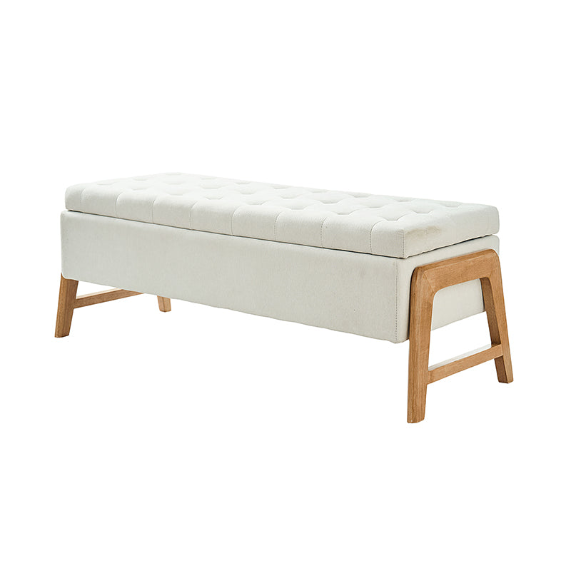 Salina Mid-Century Modern Inspired Storage Bench - Stylish Entryway & Living Room Seating with Hidden Storage - Perfect for Small Spaces & Home Organization
