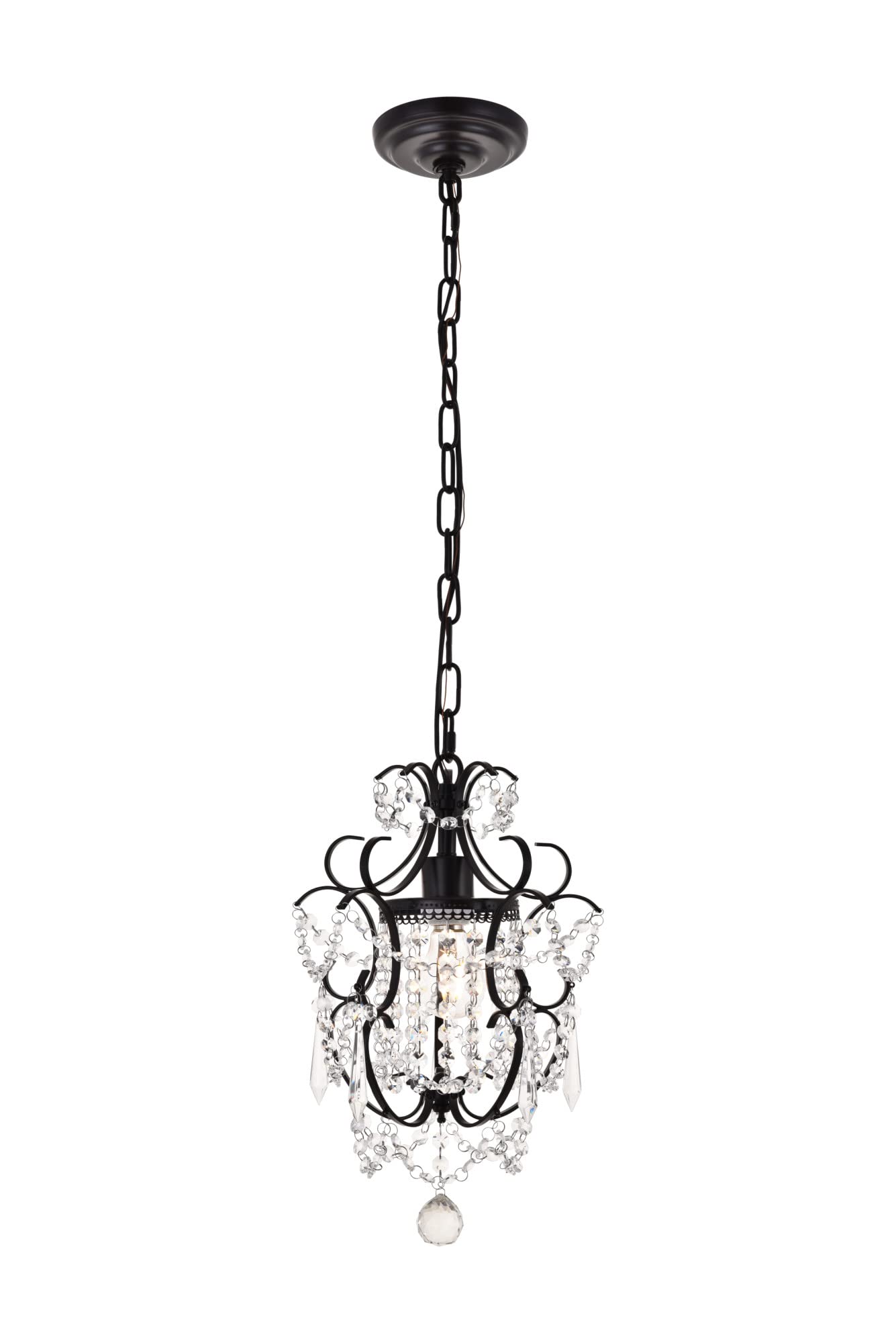 Kirin 1-Light Modern Metal Pendant Light Fixture in Oil Rubbed Bronze - Perfect for Kitchen Island, Dining Room, or Entryway Lighting