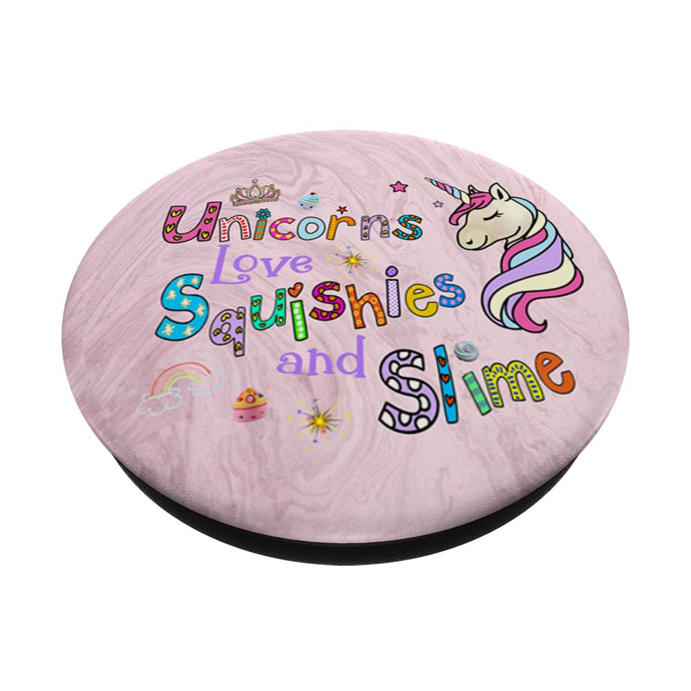 Unicorn PopSockets Adhesive Grip for Teens - Fun Pink Slime Design for Phones & Tablets