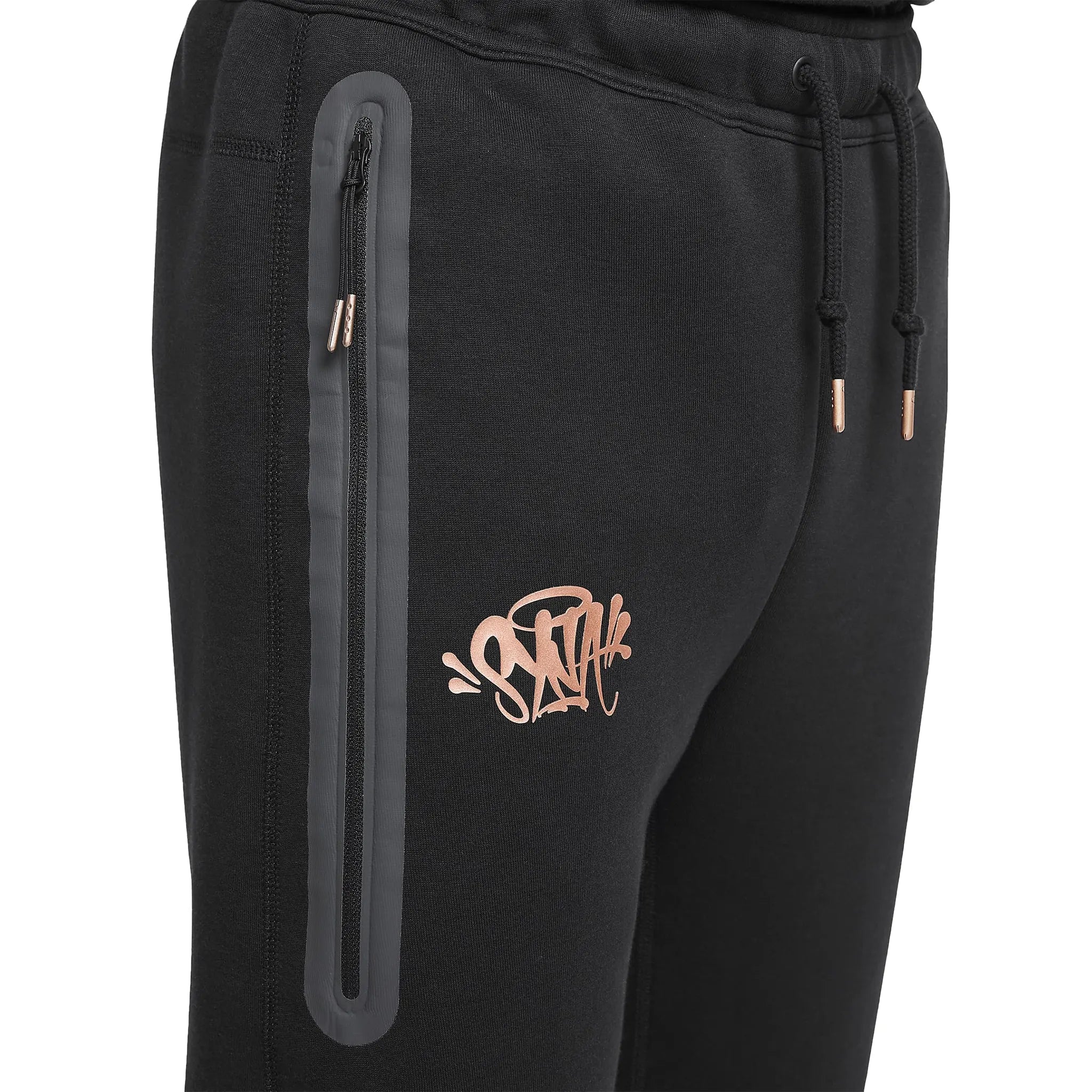 Syna World x Nike Central Cee Tech Fleece Black Sweatpants for Men - Comfortable Joggers with Pockets for Running, Gym & Streetwear Fashion