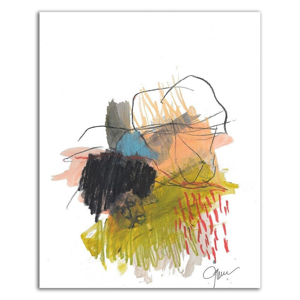 Abstract Landscape No. 30 by Jan Weiss - Premium Canvas Wall Art Print - Ready to Hang - Modern Home & Office Decor for Living Room, Bedroom or Workspace