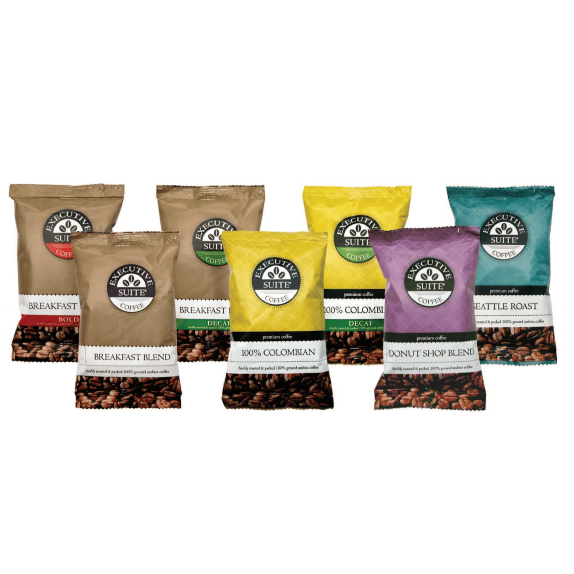 Premium Donut Shop Regular Blend Coffee - 2 Oz (Box of 42) | Rich & Smooth Flavor for Office, Home & Cafes | Executive Suite® Brand Coffee Pods