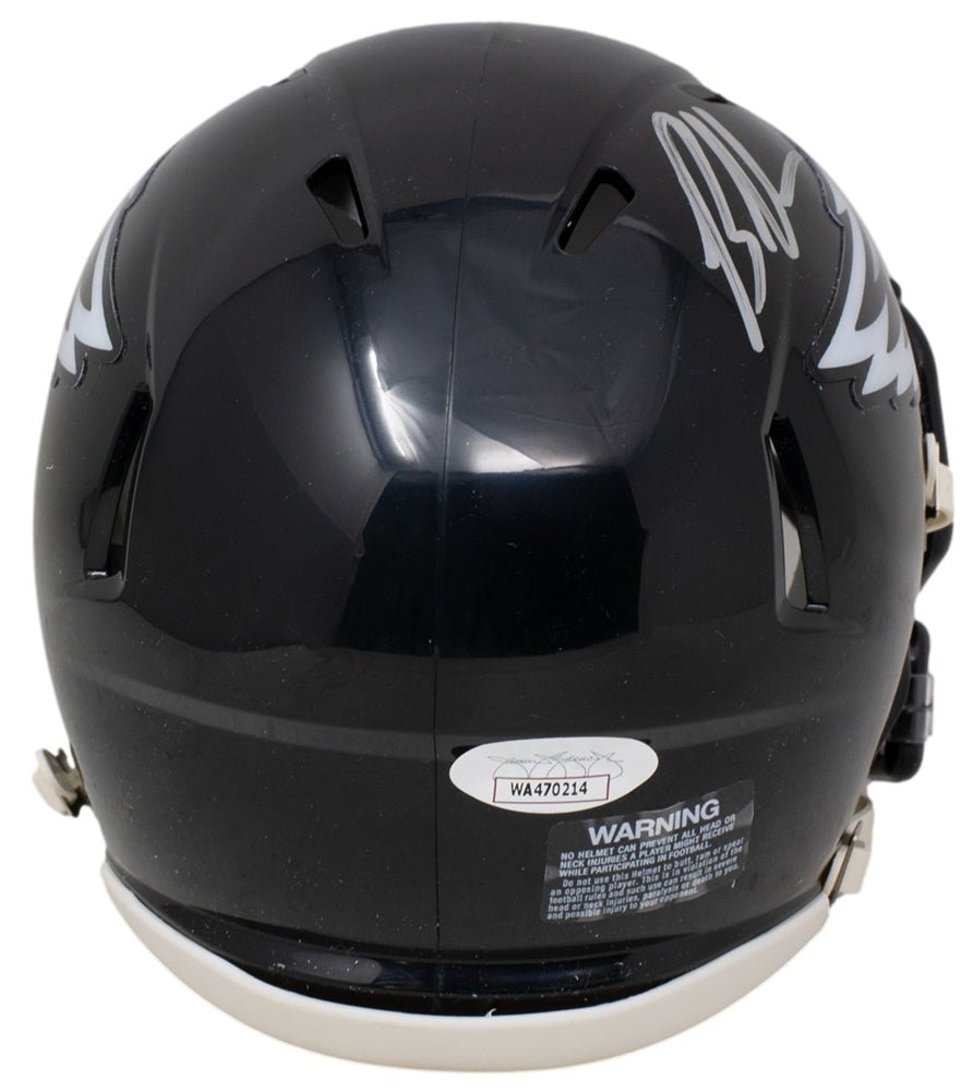 Brandon Graham Signed Philadelphia Eagles Mini Speed Replica Alternate Black Helmet with JSA ITP Certificate - Perfect for NFL Collectors, Eagles Fans & Sports Memorabilia Displays