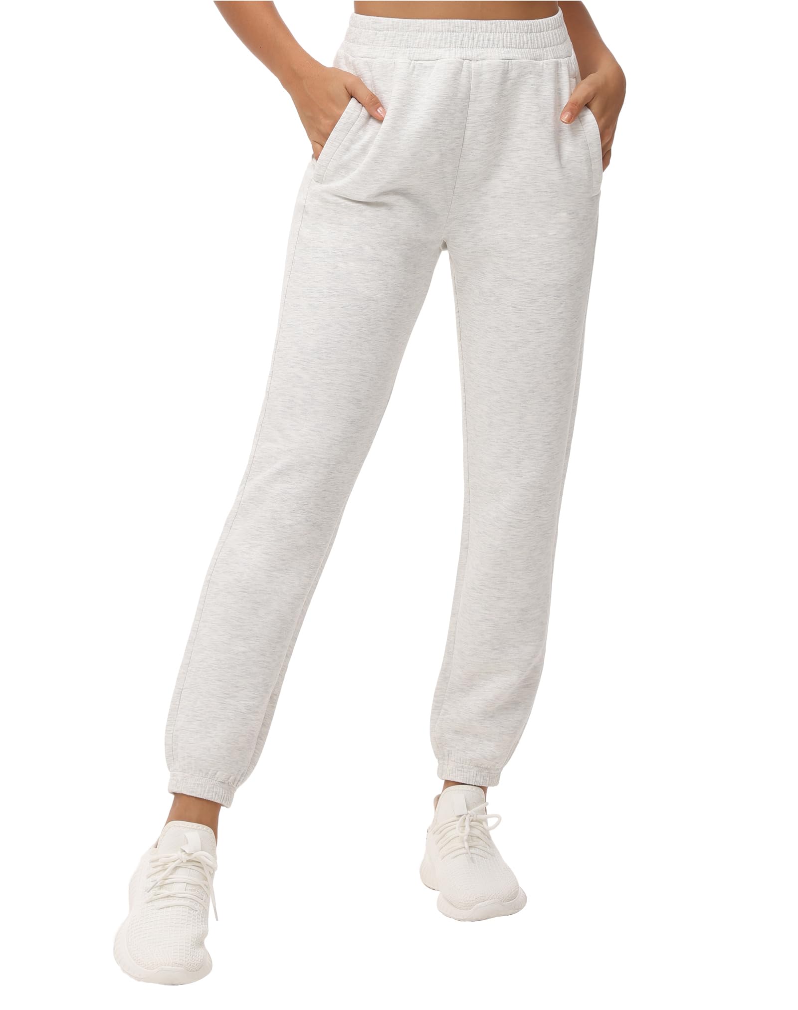 THE GYM PEOPLE Women's Lightweight Baggy Sweatpants - High Waisted Joggers with Pockets & Cinch Hem for Workout, Yoga, Lounge & Casual Wear