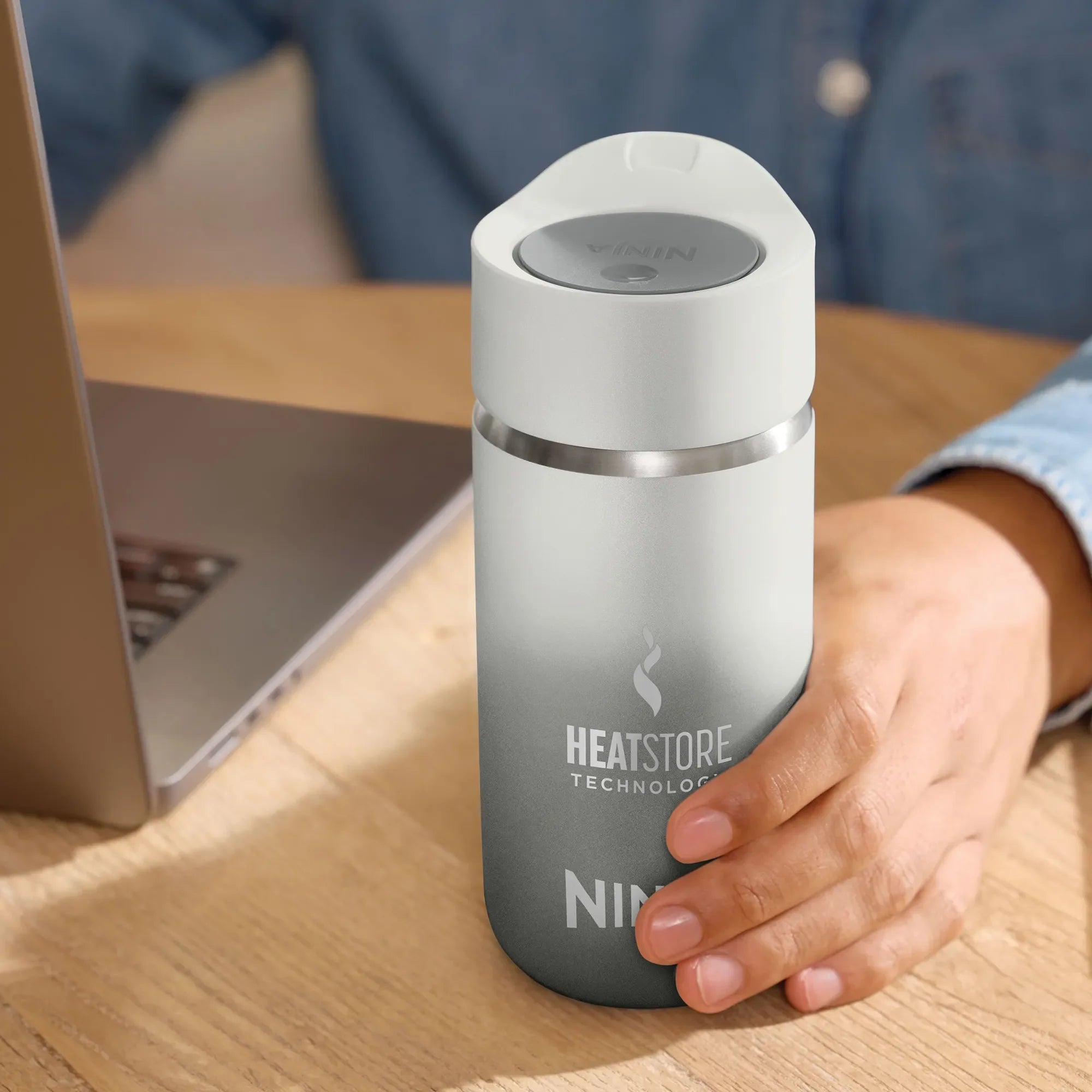 Ninja Sip Perfect 354ml Insulated Stainless Steel Water Bottle - Leak Proof, BPA Free, Keeps Drinks Hot/Cold for 24 Hours - Ideal for Gym, Hiking, Office & Travel