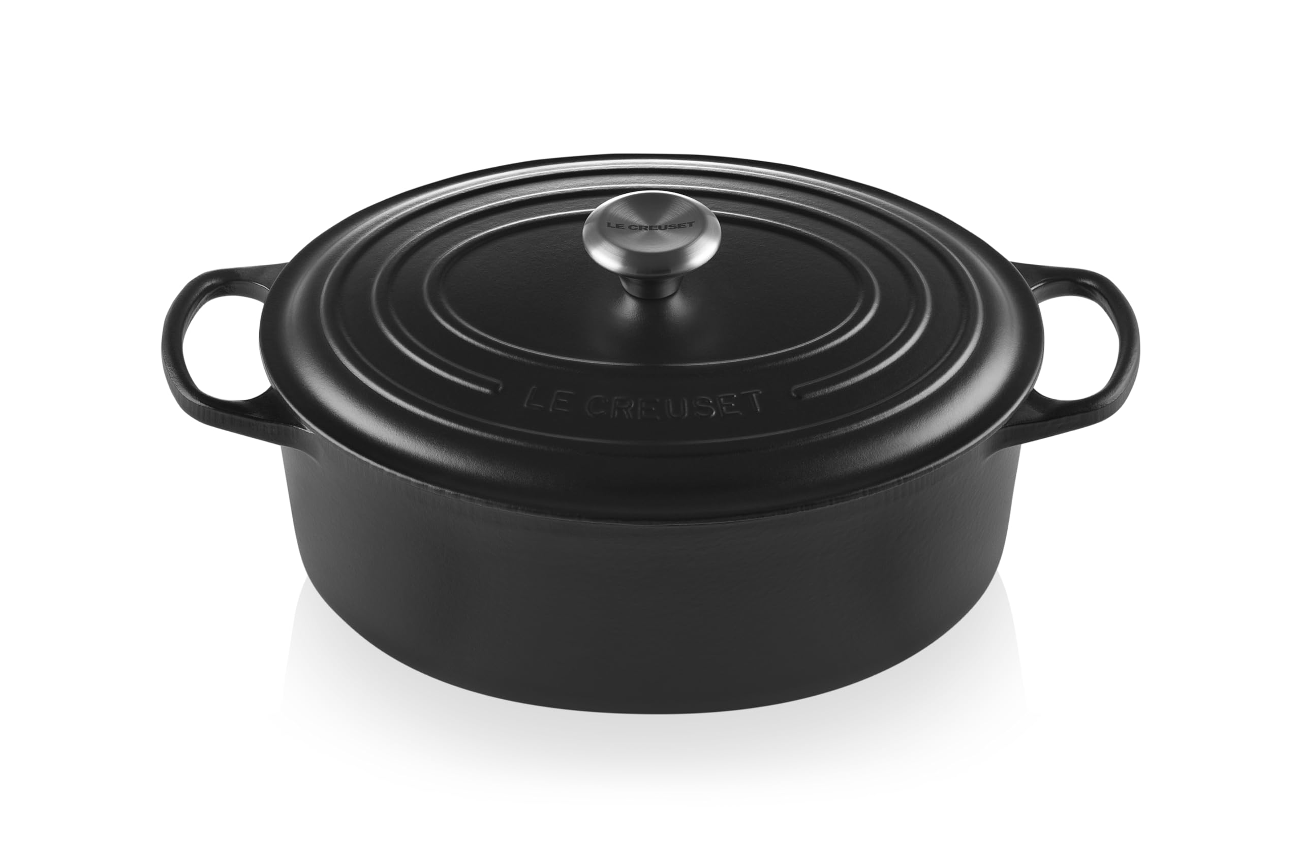Le Creuset Signature Enameled Cast Iron Oval Dutch Oven 6.75 Quart - Licorice Black | Premium Cookware for Braising, Roasting & Baking | Perfect for Family Dinners & Entertaining