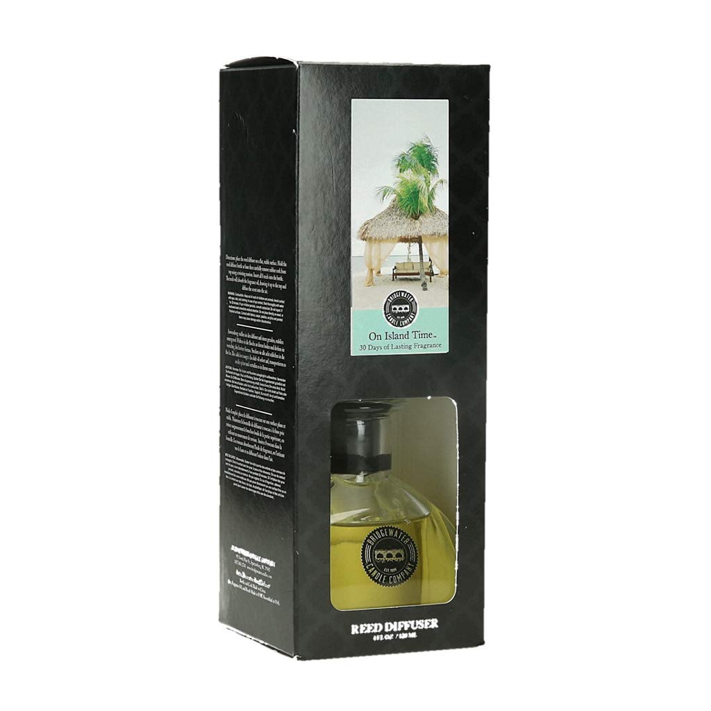 Bridgewater Candle Reed Diffuser Set - Island Time Scented Oil Air Freshener for Home, Office & Bathroom | Long-Lasting Aromatherapy & Relaxation