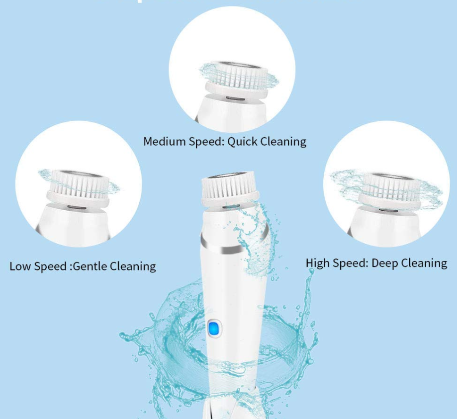 Electric Facial Cleansing Brush for Deep Pore Cleansing - Rechargeable Waterproof Face Scrubber for Blackhead Removal & Skin Exfoliation - Perfect for Daily Skincare Routine & Travel Beauty Essentials
