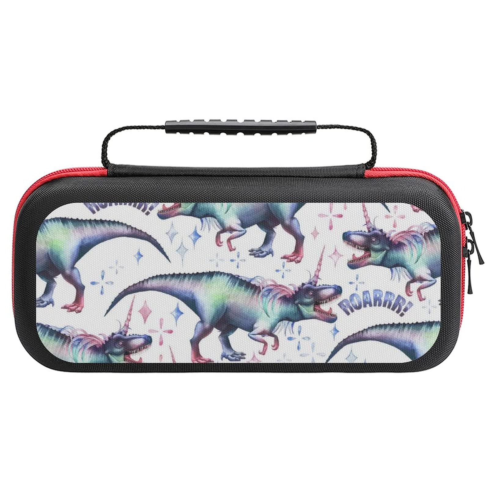 Durable Roaring Dinosaur Printed Carrying Case for Nintendo Switch Lite - Protective Storage Bag for Console & Accessories | Travel-Friendly Portable Case for Gaming On-The-Go