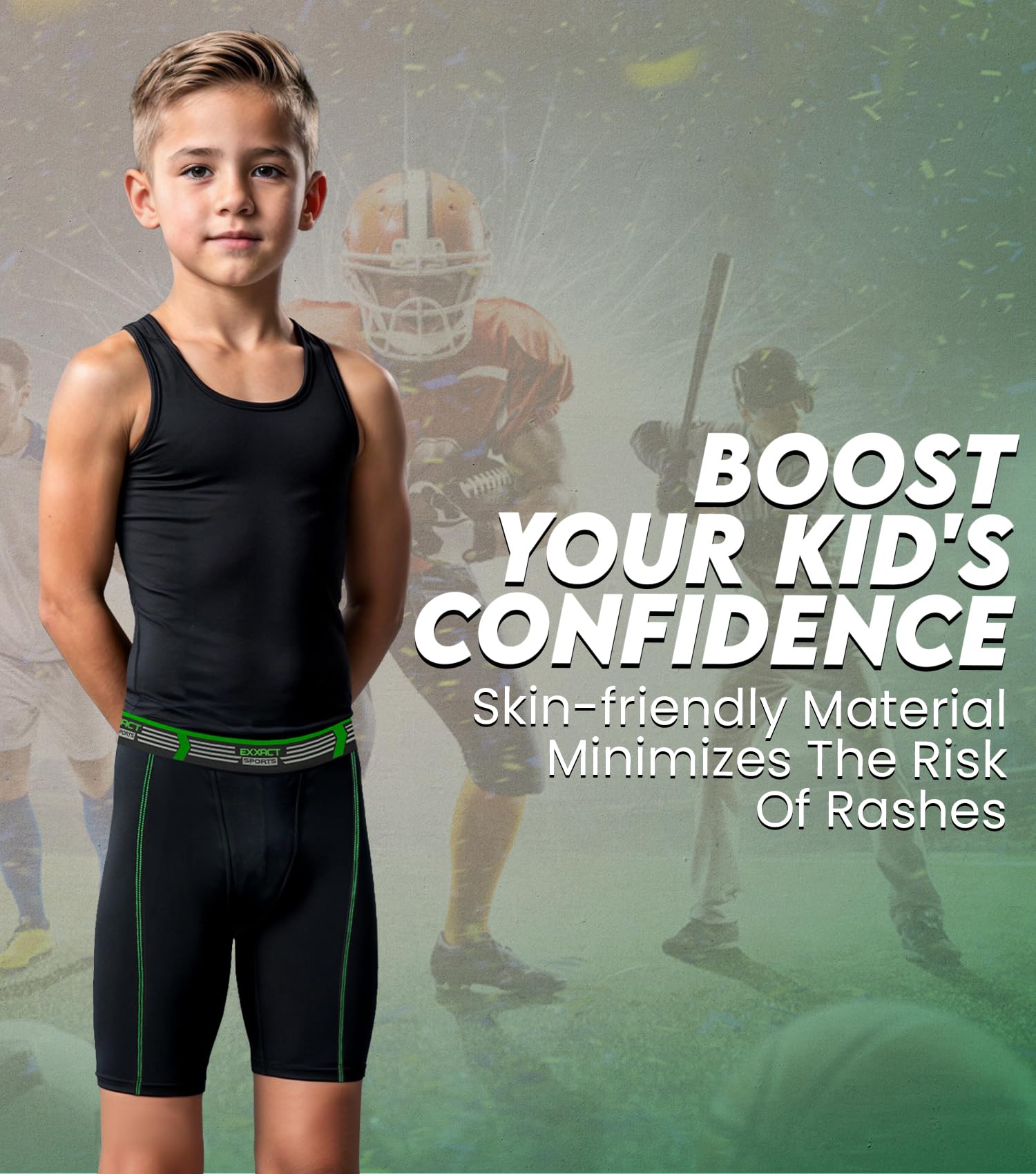 Youth Compression Shorts with Soft Athletic Cup - Boys Sports Underwear for Baseball, Football & Hockey | Moisture-Wicking & Breathable for Enhanced Performance & Comfort During Training & Games