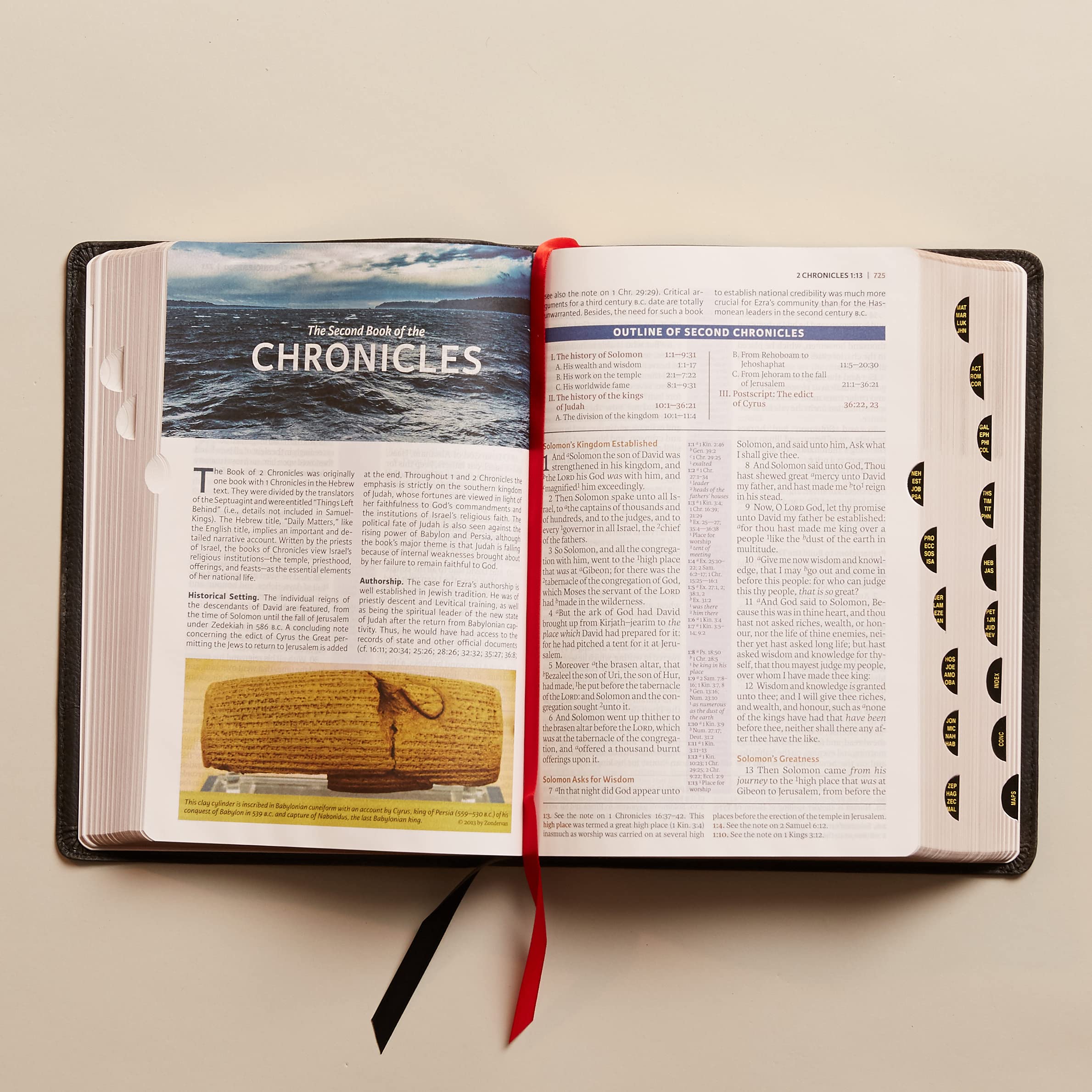 KJV The King James Study Bible - Bonded Leather, Brown, Thumb Indexed, Red Letter, Full-Color Edition | Holy Bible King James Version | Perfect for Church, Bible Study & Personal Devotion