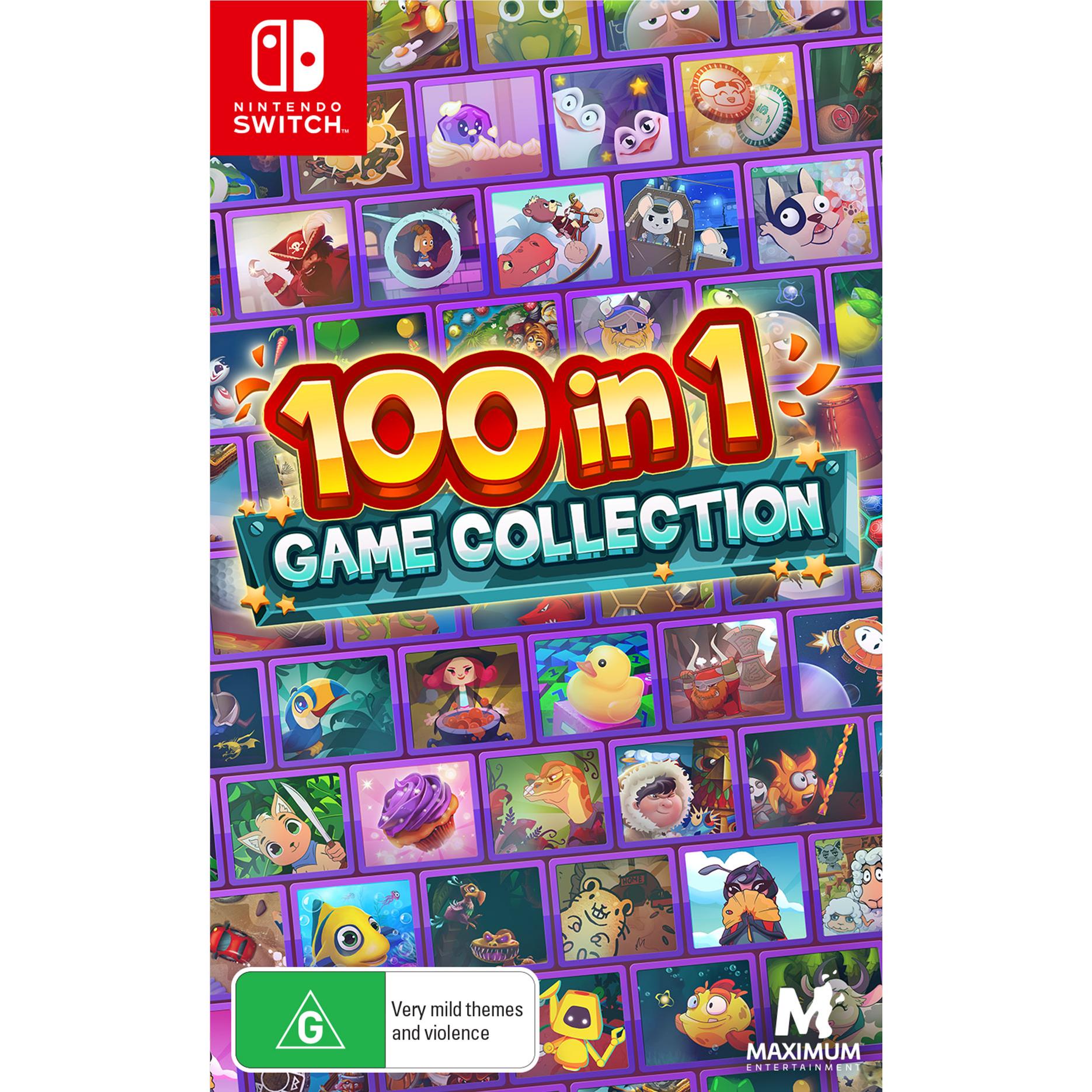 100 in 1 Classic Game Collection - Retro Arcade Games for Kids & Adults - Perfect for Family Game Nights & Parties
