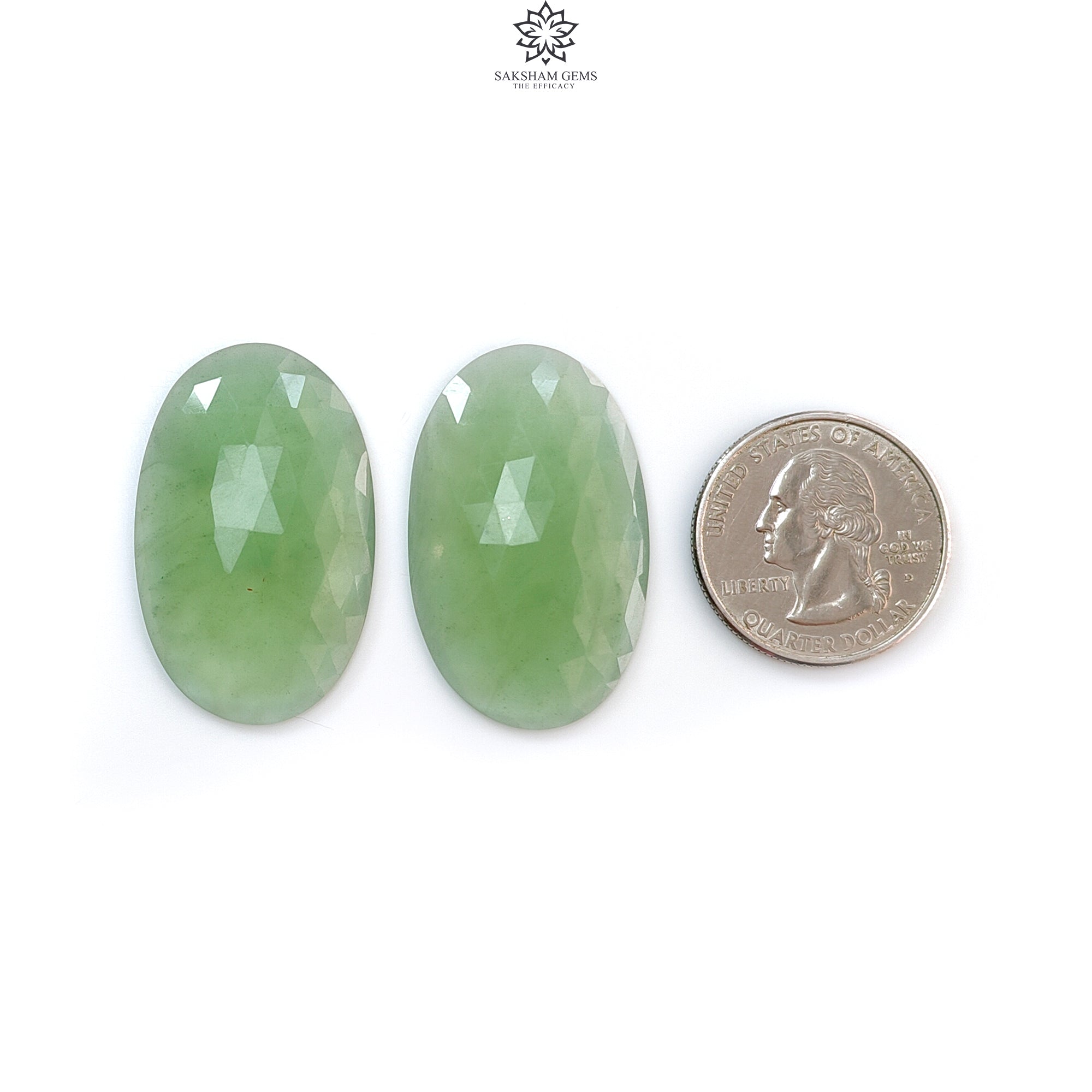 Natural Antigorite Serpentine Gemstone Rose Cut Slices - Untreated Pear Shaped Faceted Pair for Jewelry Making, Earrings & Necklace Designs