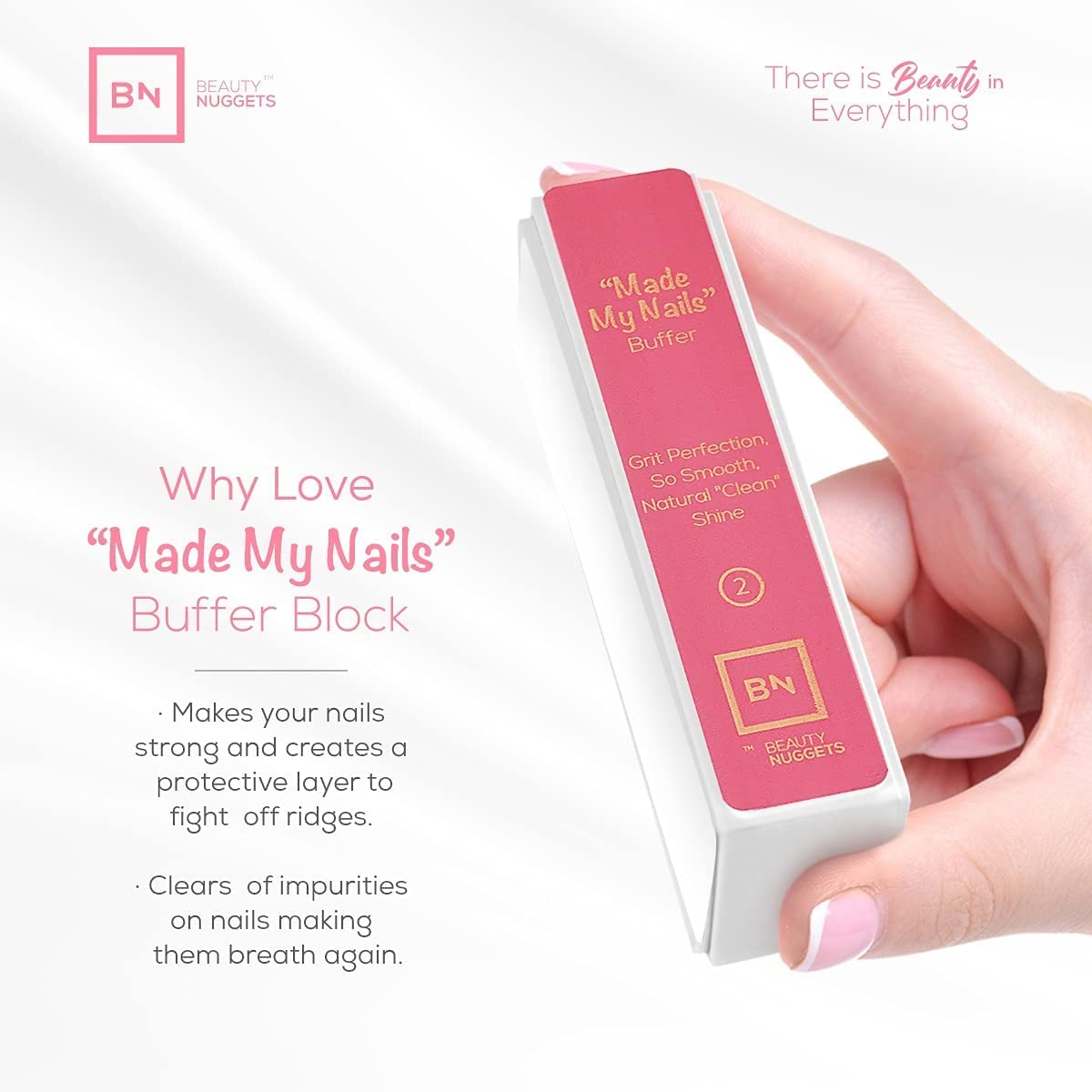 Professional 3-Way Nail Buffing Block with 120/180 Grit Nail File - Ultimate Shine for Smooth & Glossy Nails - Perfect Manicure Kit for Home Salon, Nail Art, and DIY Nail Care