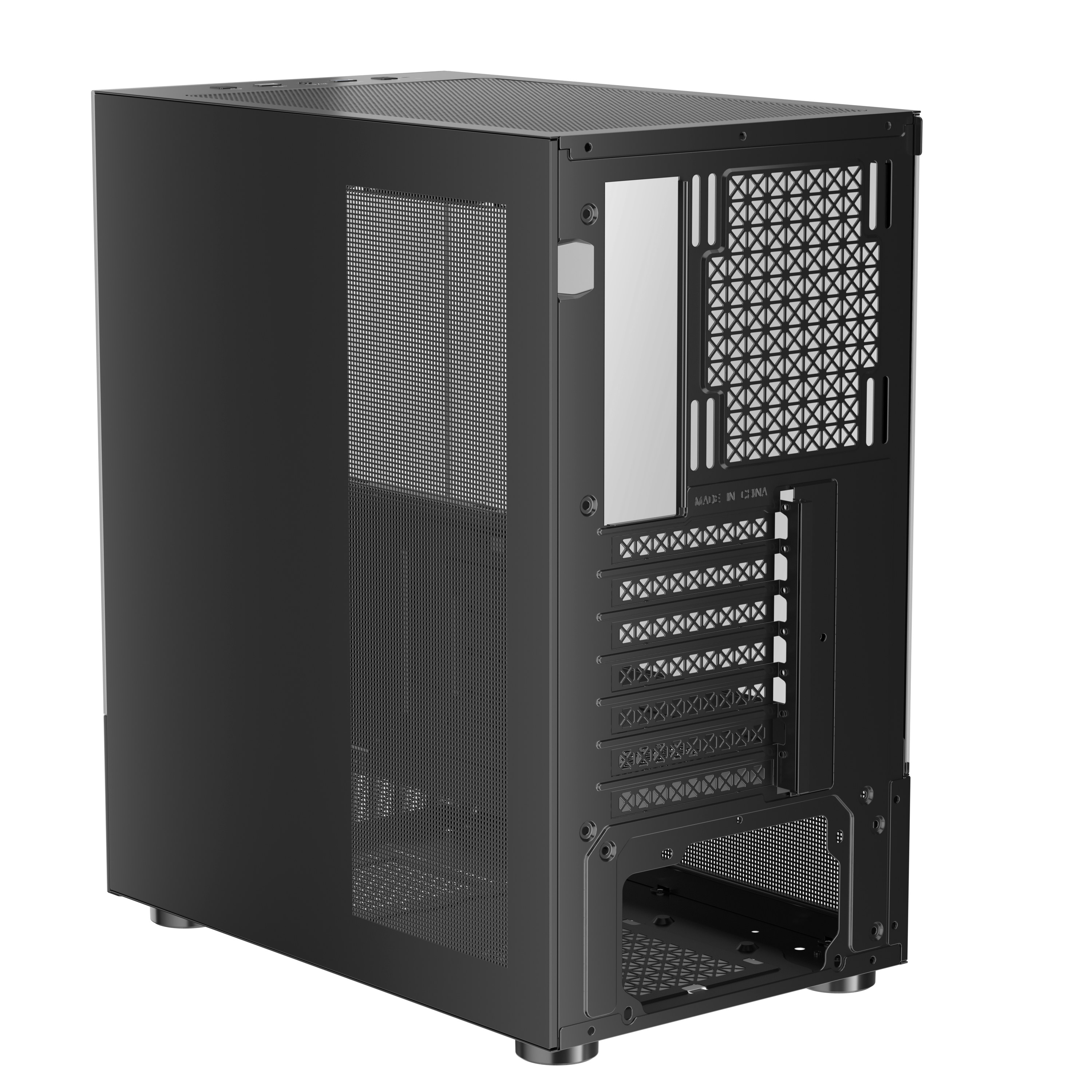 1st Player MI7 Black ATX/MATX/ITX PC Gaming Case - High Airflow Tempered Glass Design for Gaming & Workstation Builds