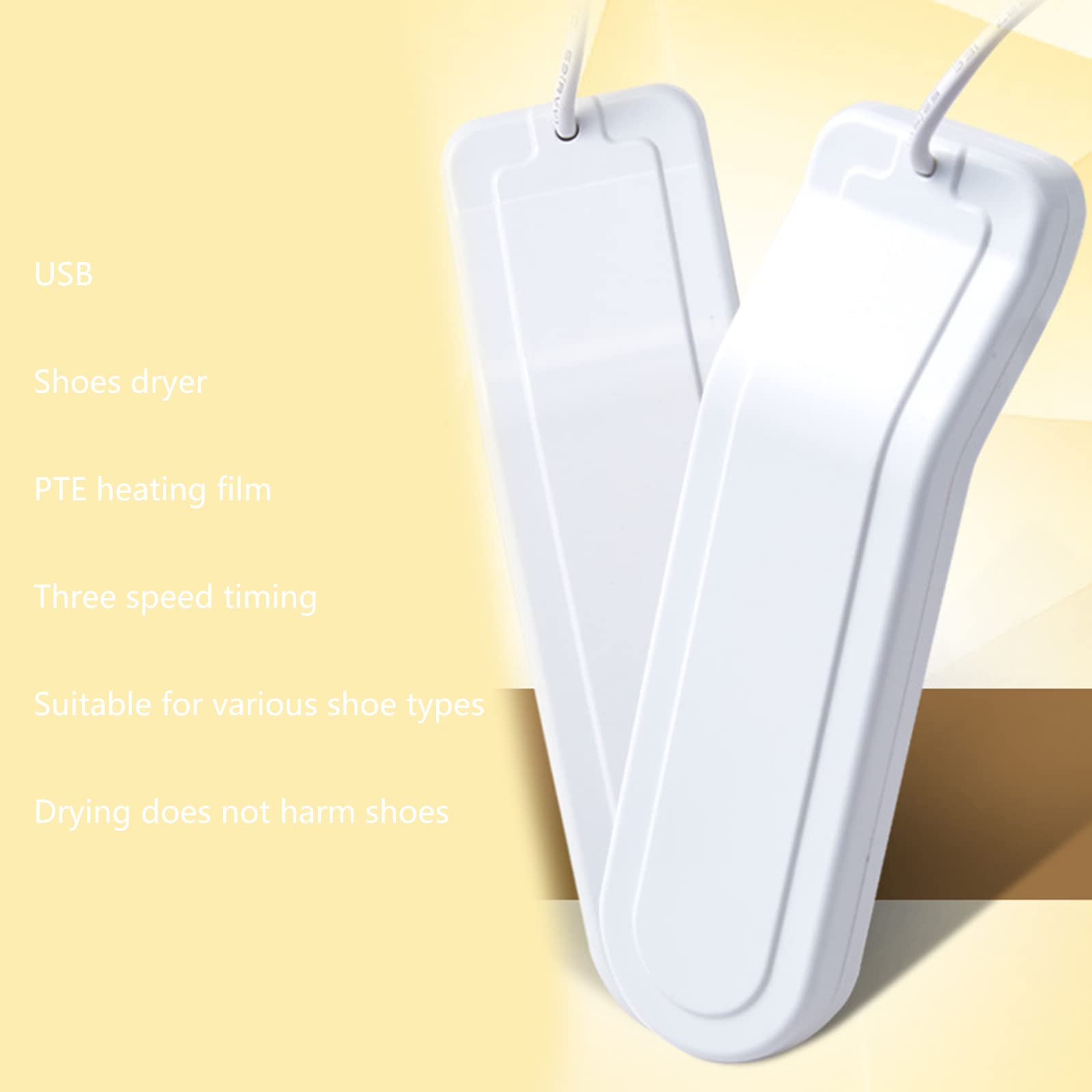 NUEAYMS Portable Boot Dryer - USB Electric Shoe Dryer with Intelligent Timer for Fast Drying - Perfect for Hiking, Skiing, and Wet Weather Footwear Care