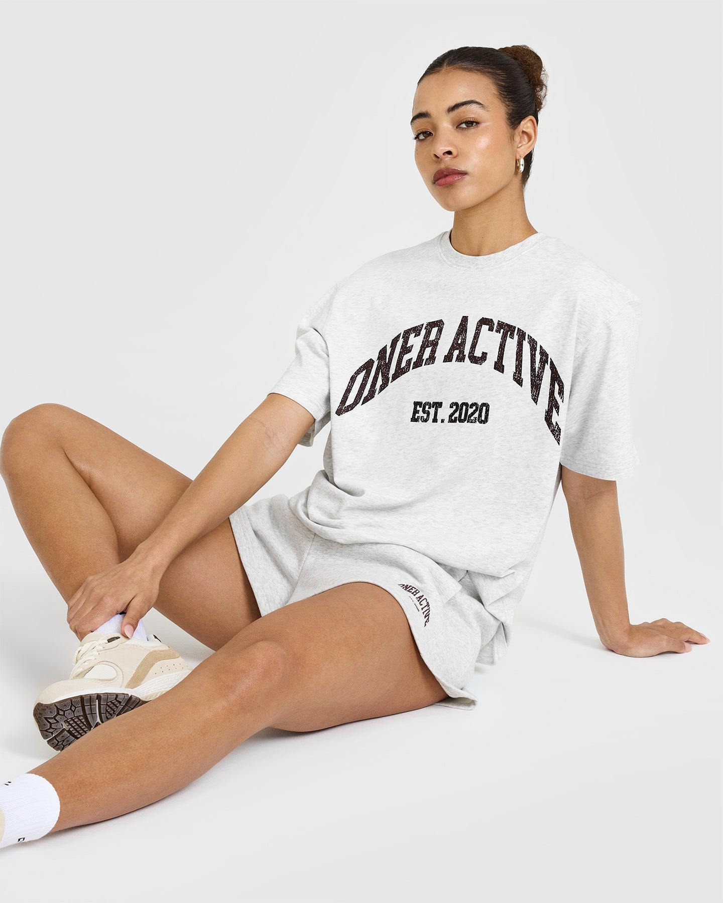 Oner Graphic Washed T-Shirt for Men | Light Grey Marl Cotton Tee | Casual Streetwear & Everyday Comfort