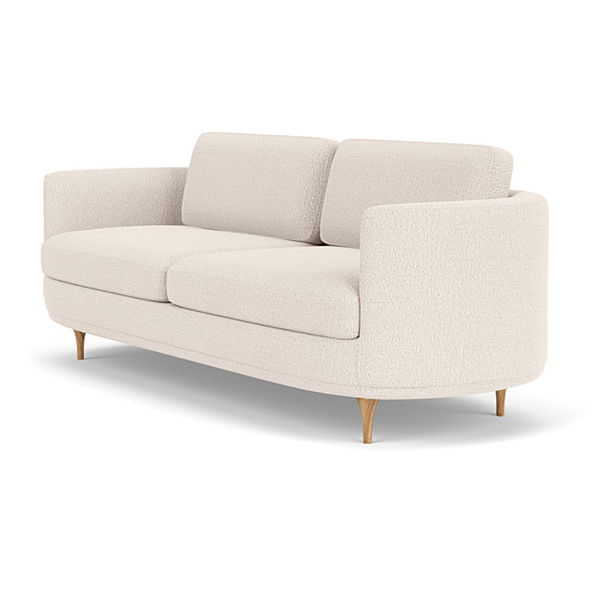 Elinor Boucle 3-Seater Sofa - Modern Upholstered Couch for Living Room, Lounge & Office - Soft Chenille Fabric Sectional Sofa with Comfortable Cushions