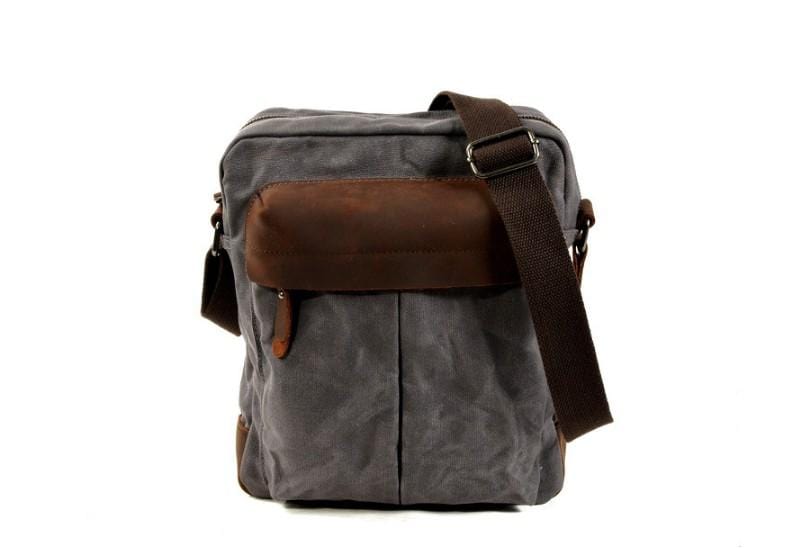 Unisex Canvas Crossbody Messenger Bag - Durable Leather Handbag for Men & Women - Perfect for Travel, Work & Everyday Use