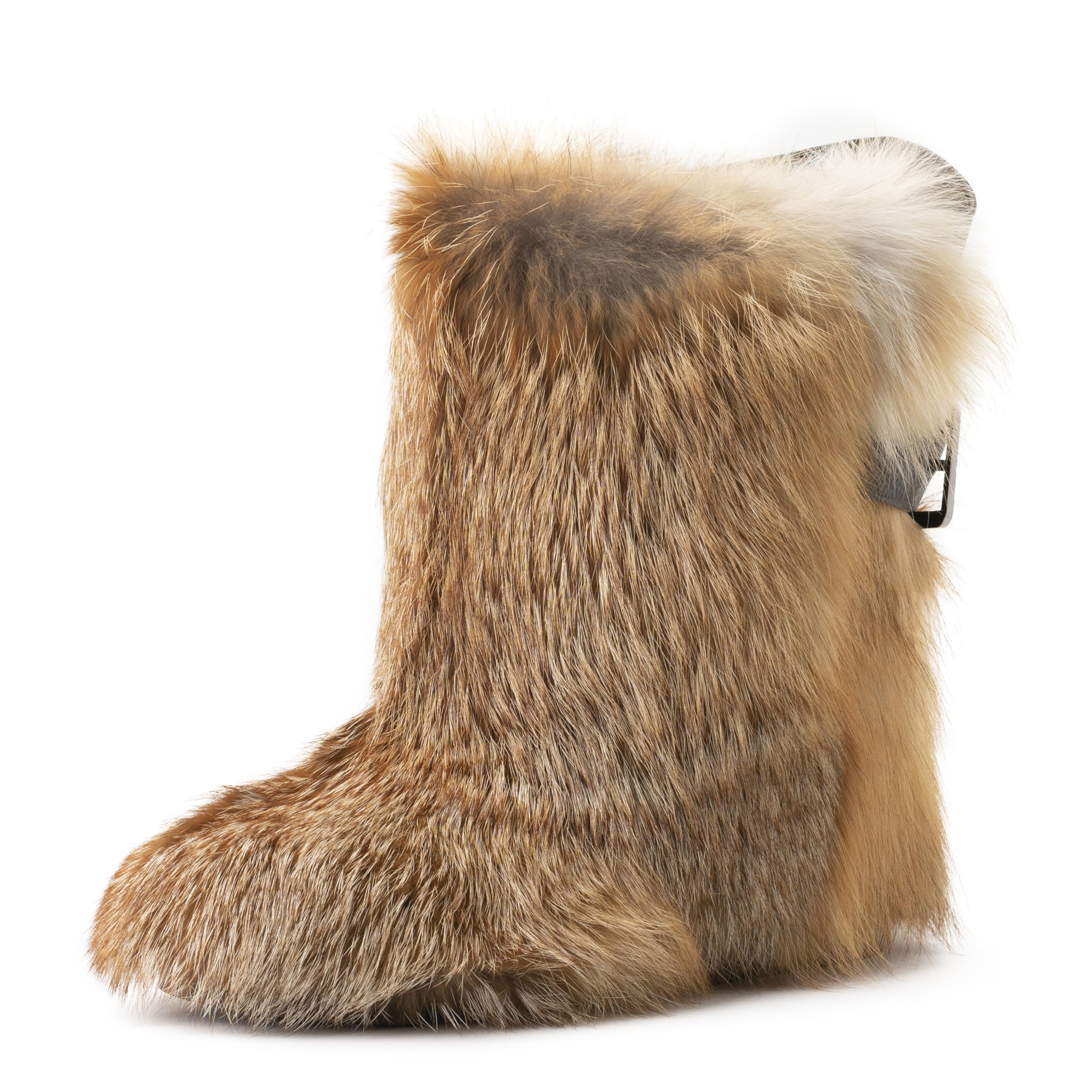LITVIN Handmade Real Red Fox Fur Ankle Boots for Women - Winter Snow Boots with Luxurious Fur Lining - Perfect for Cold Weather, Snowy Days & Fashion Outfits