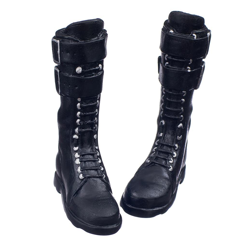12 Inch Black 1/6 Scale Long Boots for Female Action Figures - Perfect for Doll Collectors, Cosplay & Display Scenes