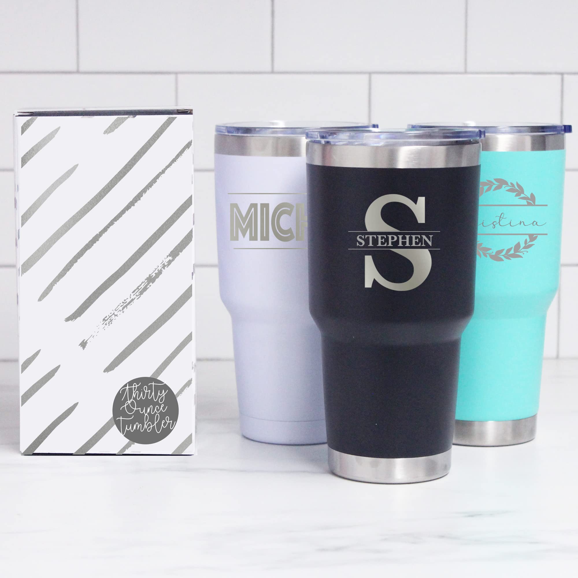 Personalized Bride Tumbler - Custom Engraved Wedding Gift for Bride to Be, Future Mrs, Engagement Present - 20oz Insulated Stainless Steel Cup (White) - Perfect for Bridal Showers, Bachelorette Parties & Wedding Day Hydration