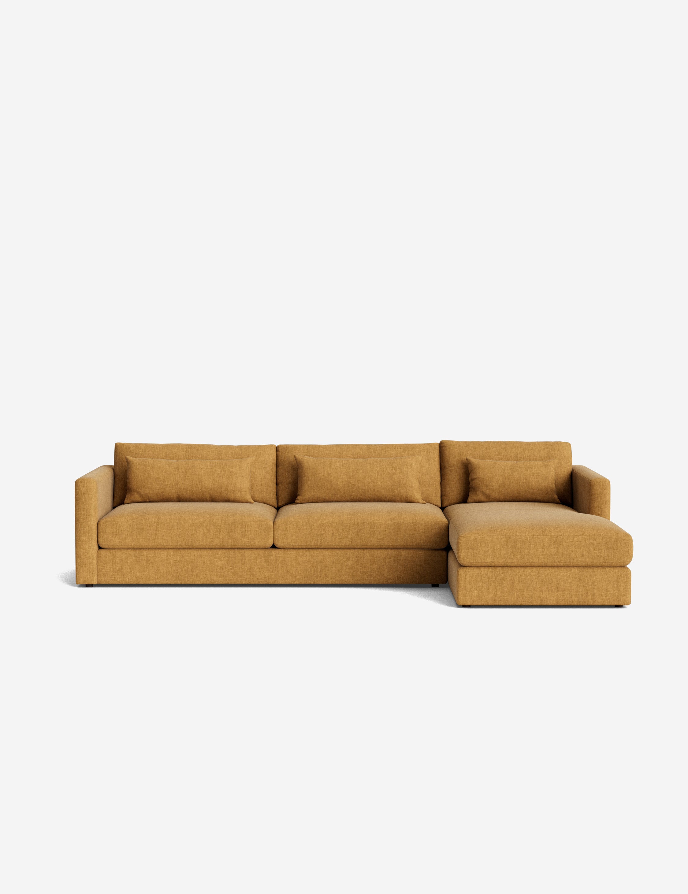 Durham Chaise Sectional Sofa - Modern L-Shaped Couch with Chaise Lounge | Comfortable Fabric Sofa Set for Living Room, Family Room & Lounge Areas