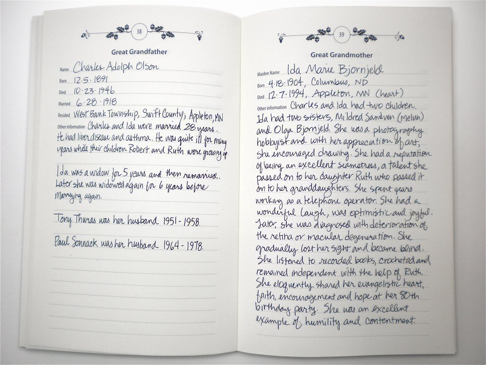 Family Tree Notebook - 2-Pack Genealogy Journal for Baby, Men, Women, Grandparents & In-Laws | Ancestor Stories & Family History Keepsake | Perfect for Family Reunions, Baby Showers & Holiday Gifts