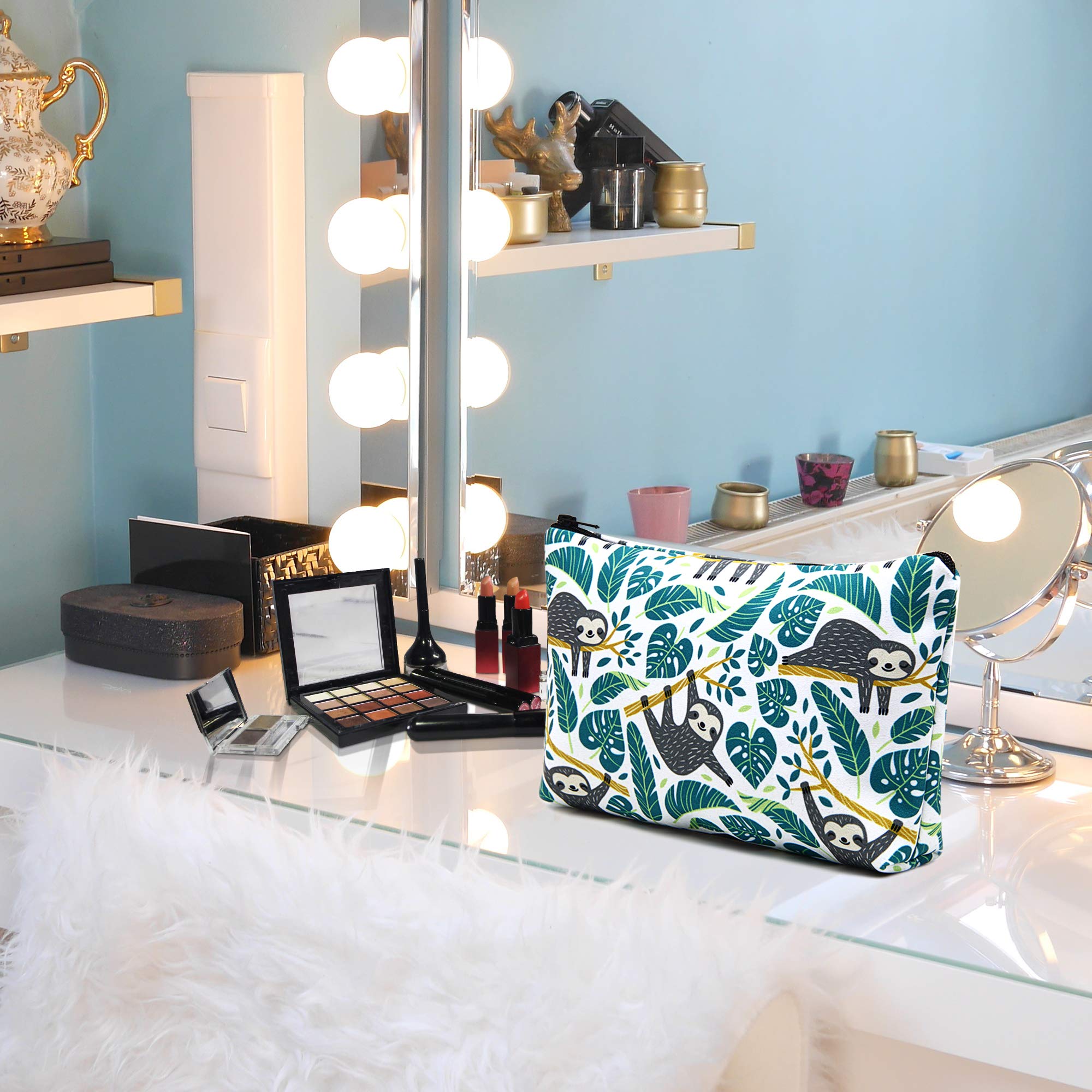 SELLYFELLY Women's Waterproof Cosmetic Bag - Travel Makeup Pouch Organizer for Purse, Toiletries & Accessories | Perfect for Travel, Gym & Daily Use