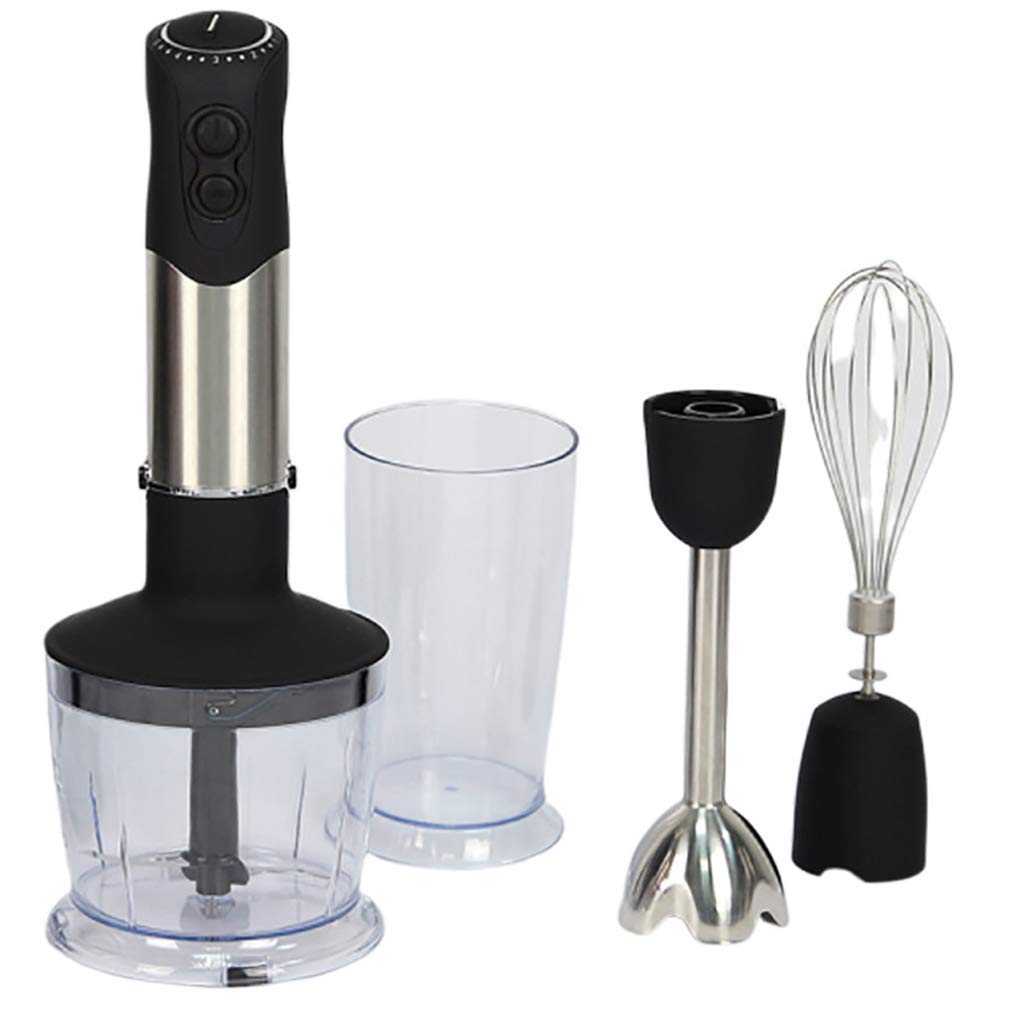 IW.HLMF 4-in-1 Hand Blender Set - 850W Immersion Blender with 600ml Container Cup, Stainless Steel Manual Food Processor & Mixer for Smoothies, Soups, Baby Food - Perfect for Kitchen, Baking & Meal Prep