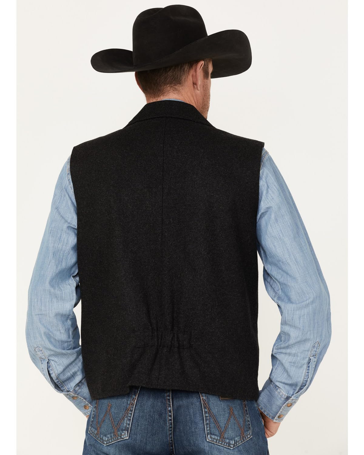 Panhandle Powder River Men's Black Solid Montana Vest - Lightweight & Durable for Outdoor Hunting, Fishing & Casual Wear