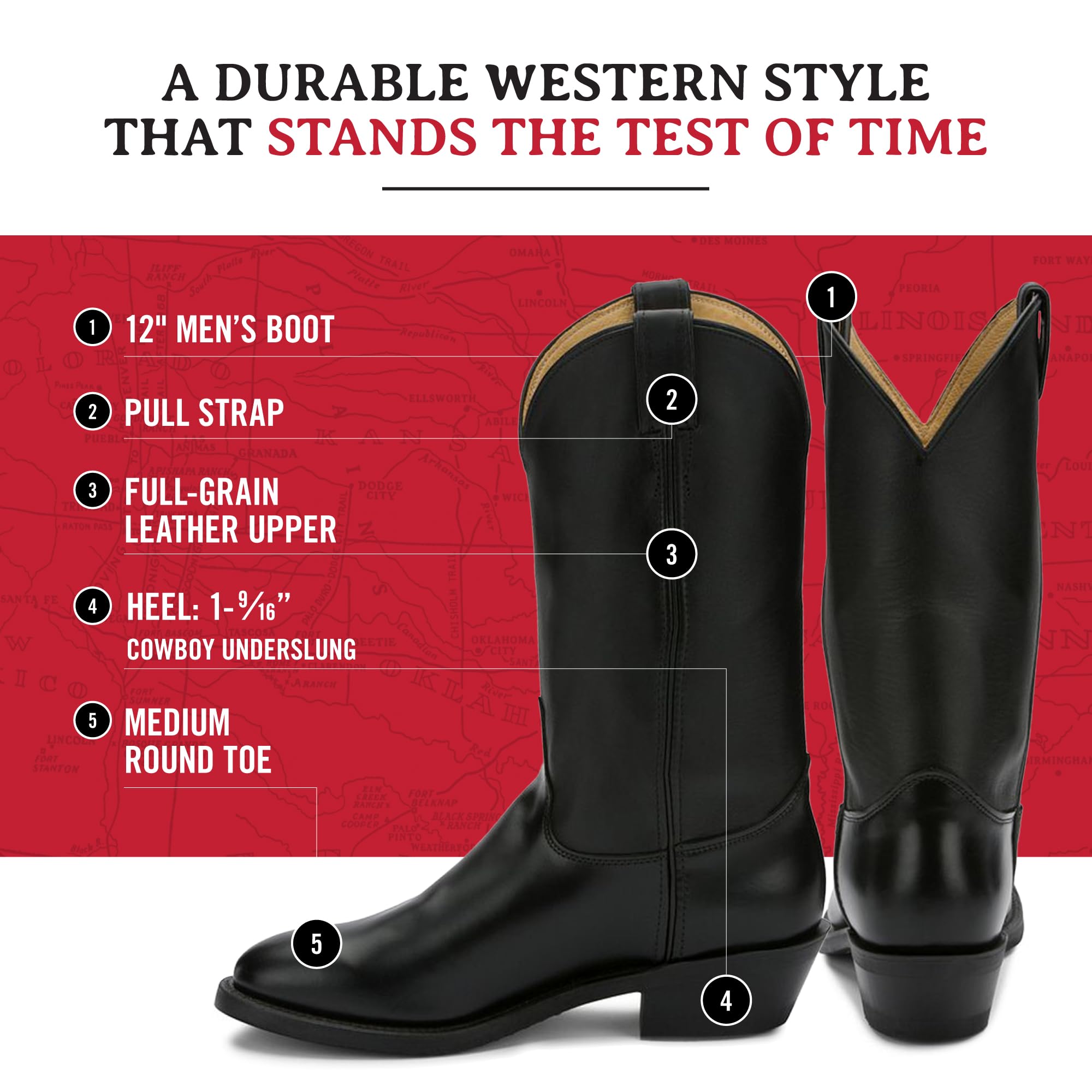 Justin Men's Tobias 12