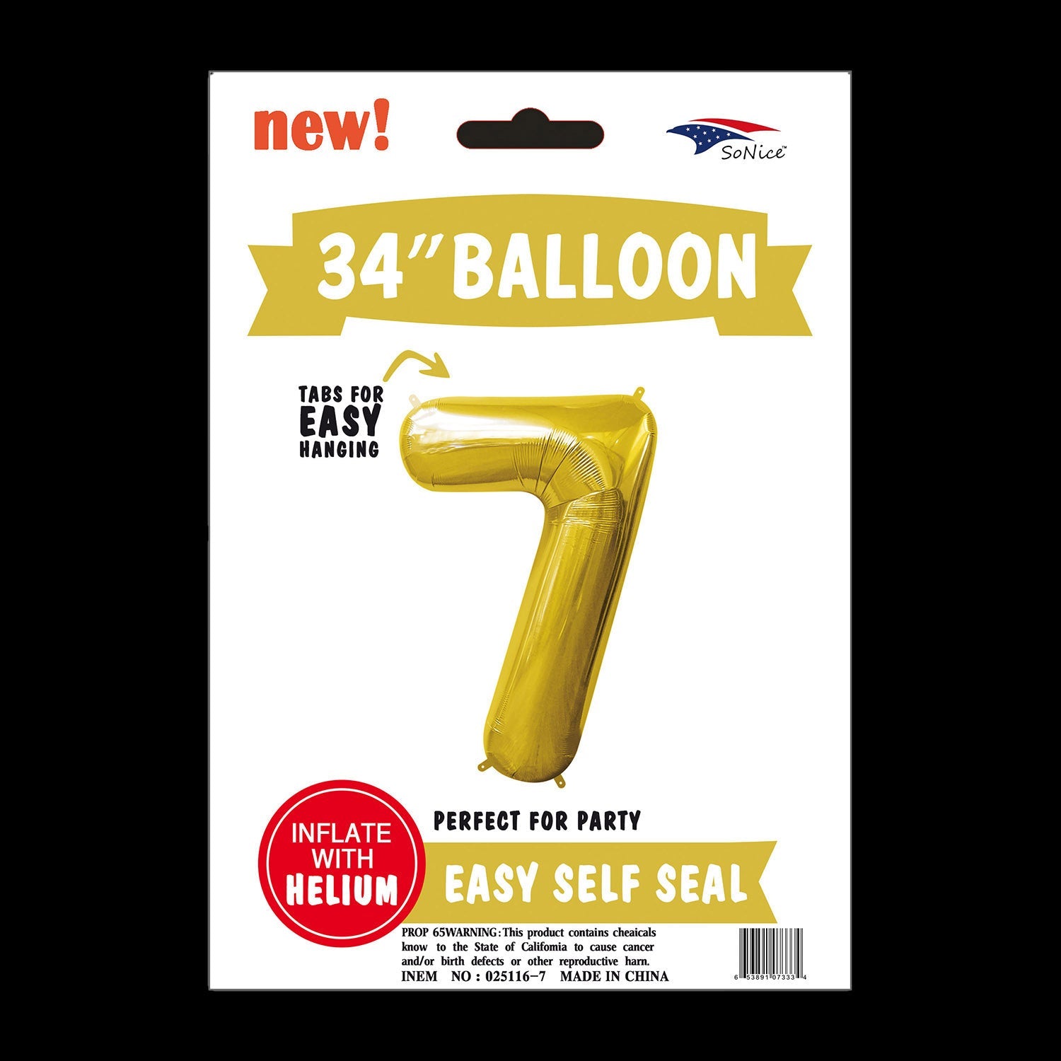 Gold Number 7 Foil Balloons (34 Inch) - Birthday Party Decorations, Anniversary Celebration, Graduation Decor