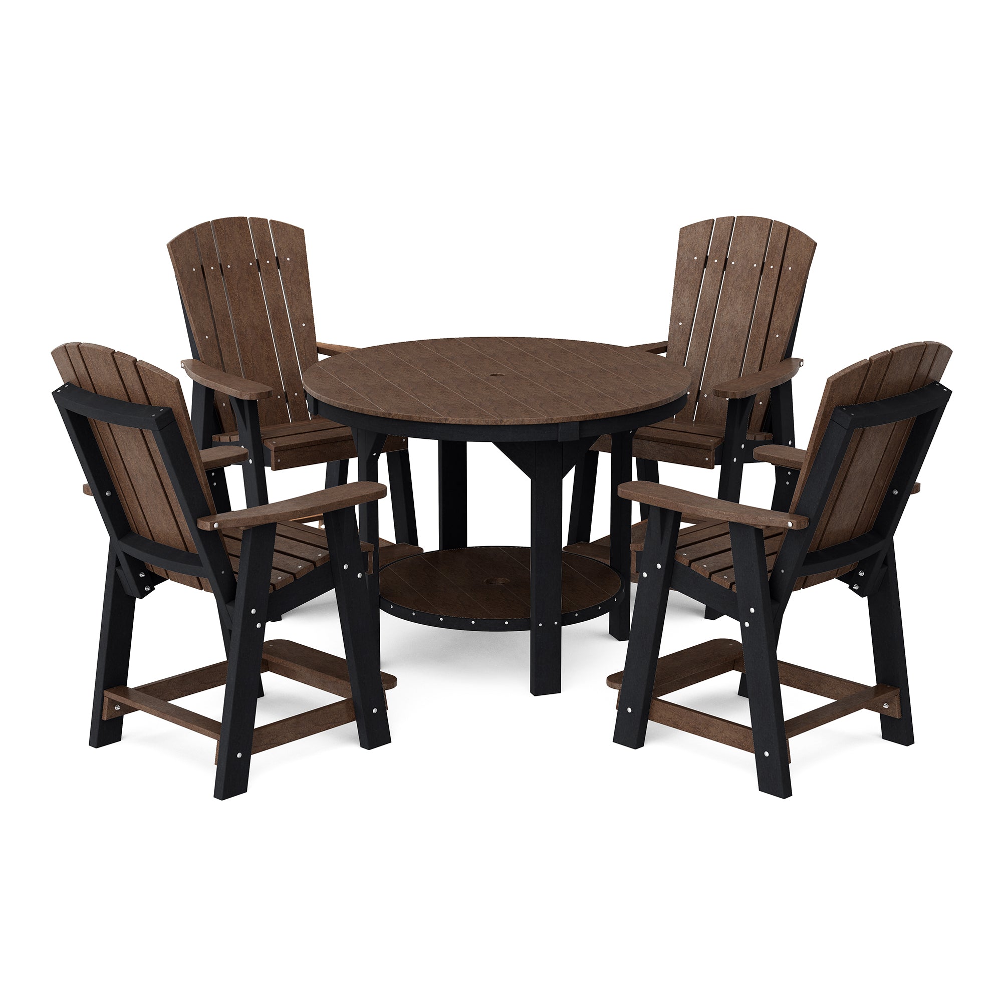 Heritage 5-Piece 48-Inch Pub Counter Height Dining Set - Perfect for Kitchen Islands, Breakfast Bars & Small Space Entertaining