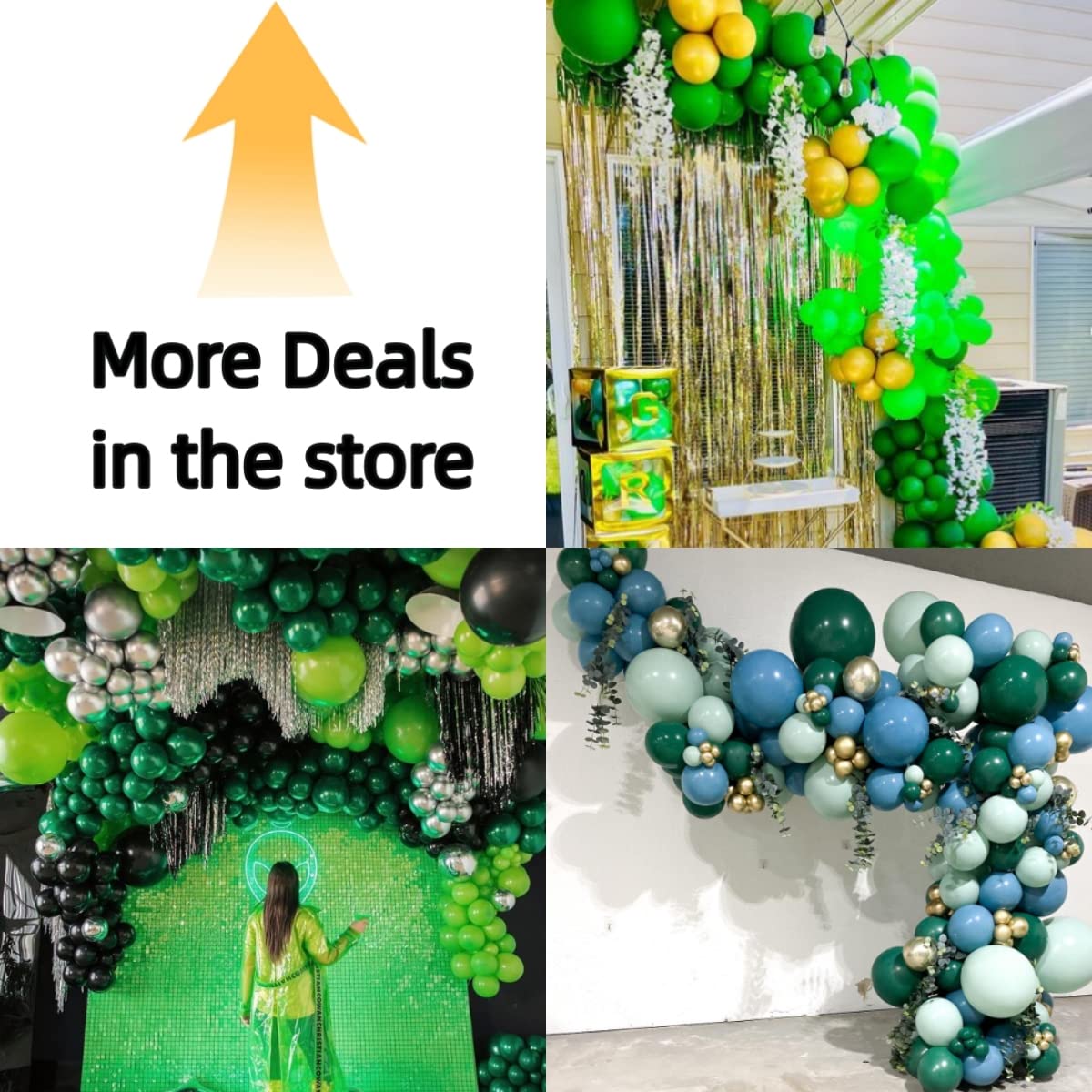 Bezente 100-Pack 12 Inch Dark Green Latex Balloons - Premium Round Helium Party Balloons for Wedding, Graduation, Anniversary & Birthday Decorations - Perfect for Backdrop, Ceiling & Outdoor Party Scenes