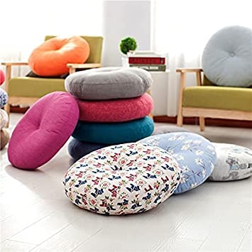 CHEOALFA 18-inch Round Washable Floor Pillow with Insert - Boho Red Cushion for Tatami, Balcony, Outdoor, Office Chair, Pet Bed & Reading Nook - Perfect for Meditation, Lounging and Home Decor