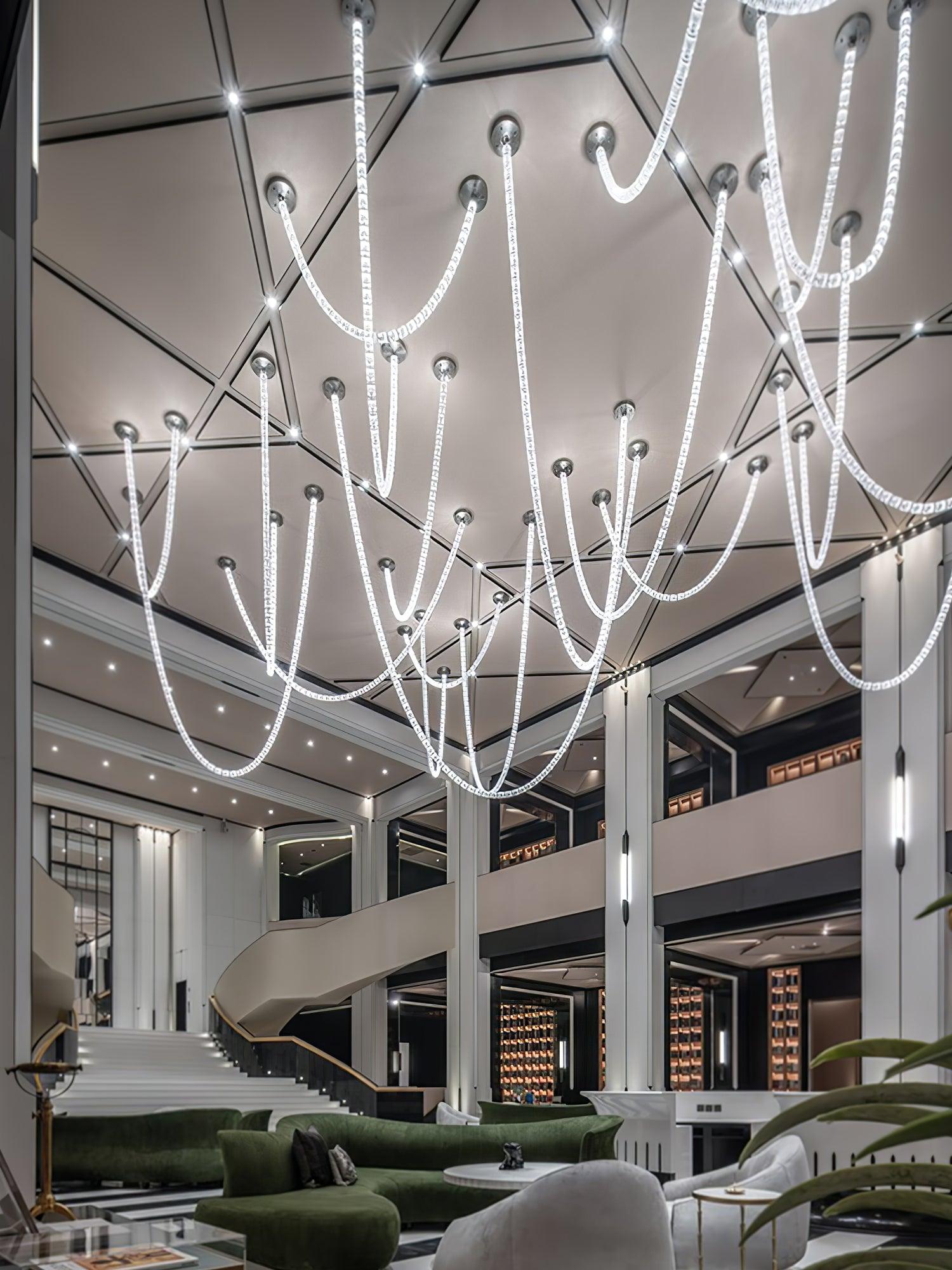 Gabriel Crystal Chandelier - Elegant Modern Ceiling Light Fixture for Dining Room, Living Room & Bedroom | Perfect for Home Decor & Wedding Events