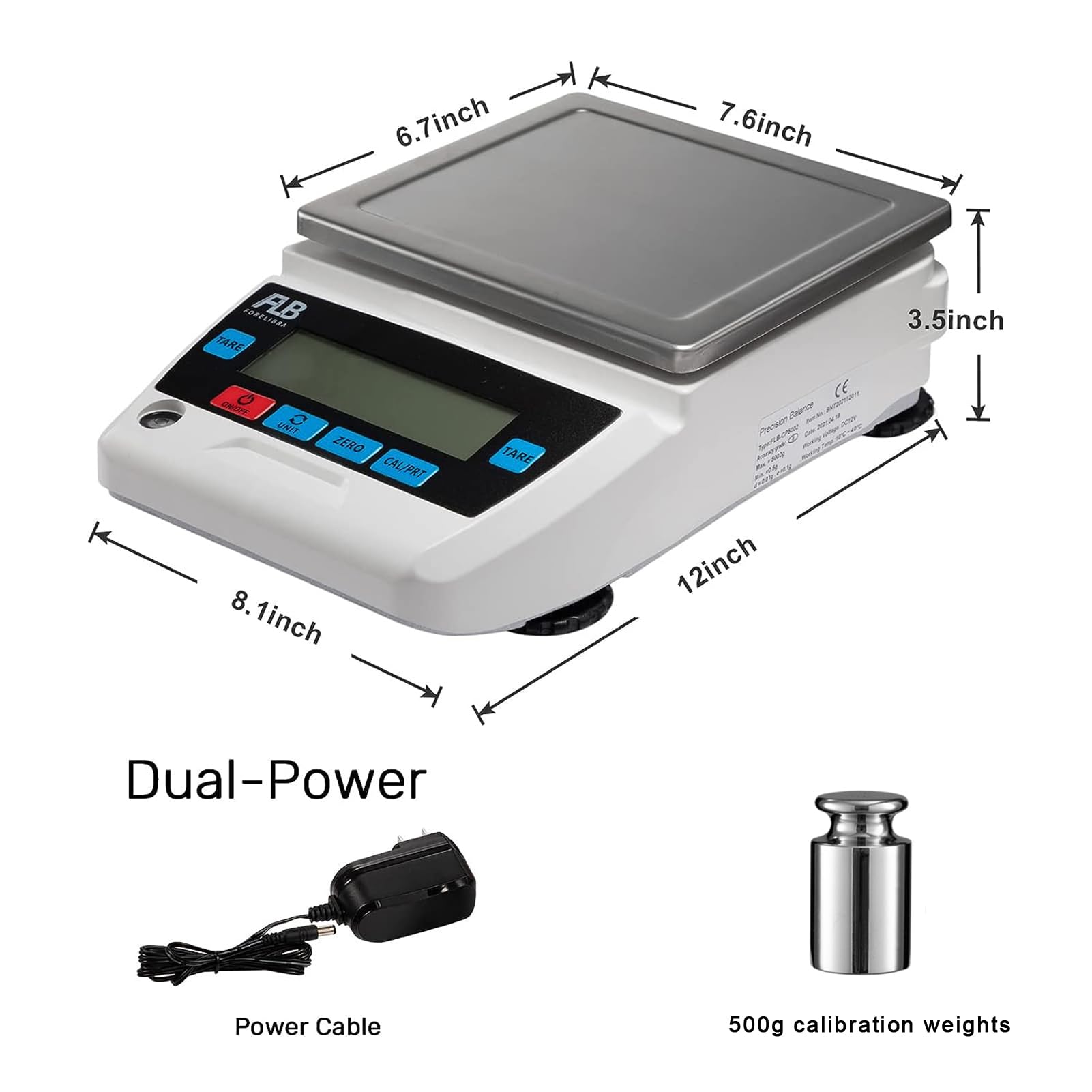 High Precision 0.01g Digital Lab Scale - 2000g Capacity Electronic Balance for Jewelry, Gold Weighing & Industrial Counting | Perfect for Scientific Research, Pharmacy & Gemstone Measurement