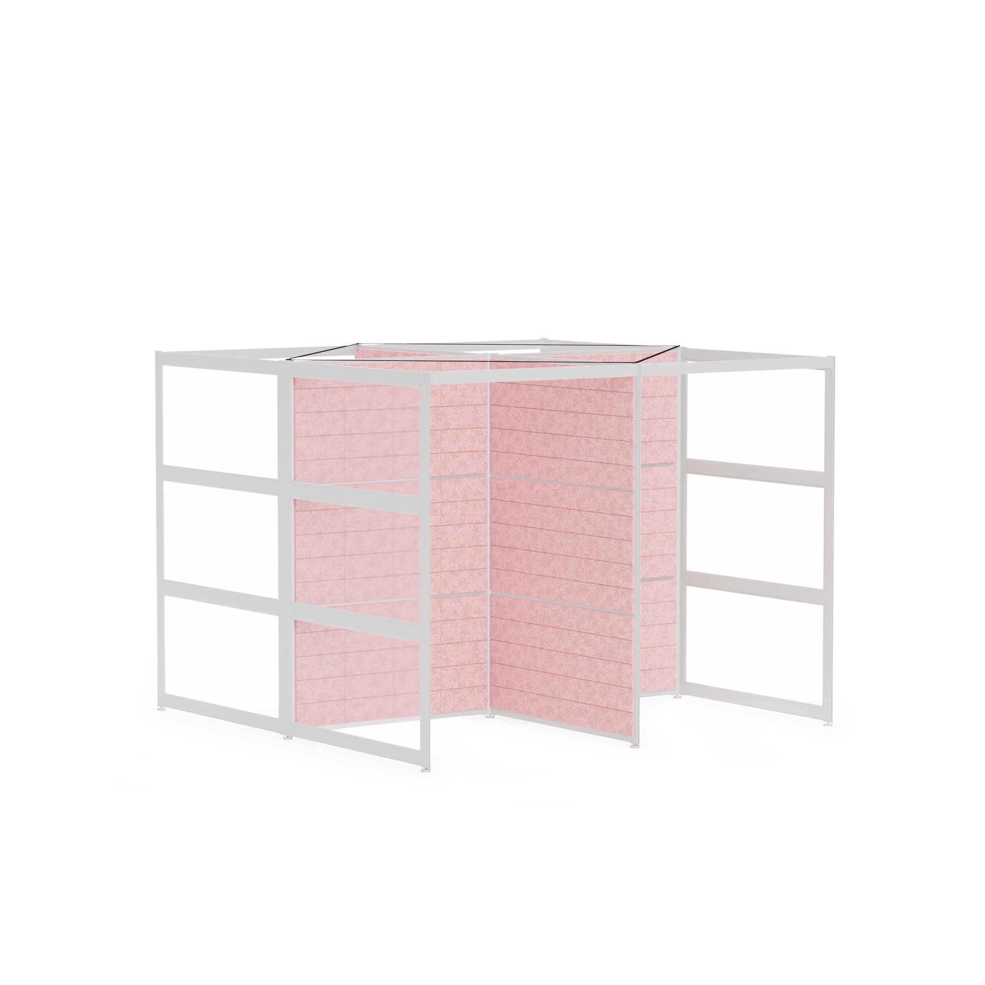 PoppinSpaces Home Office Desk for 4 People - Modern Workspace Solution for Team Collaboration & Productivity