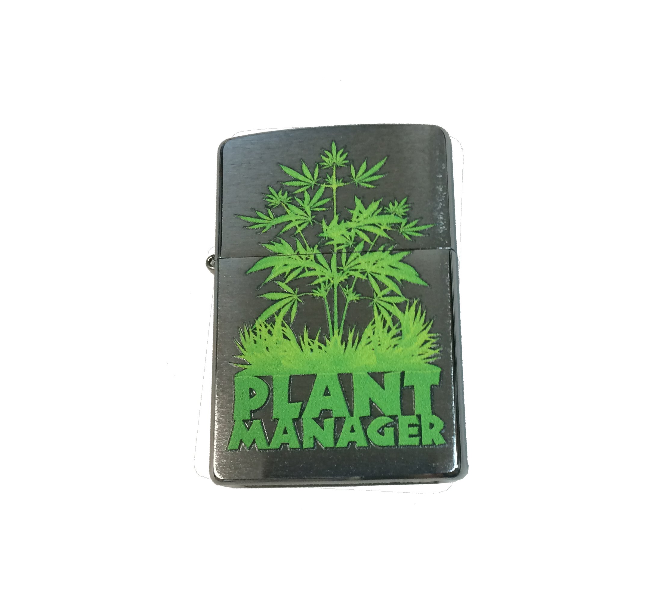 Custom Zippo Lighter with Weed Leaf Design - 