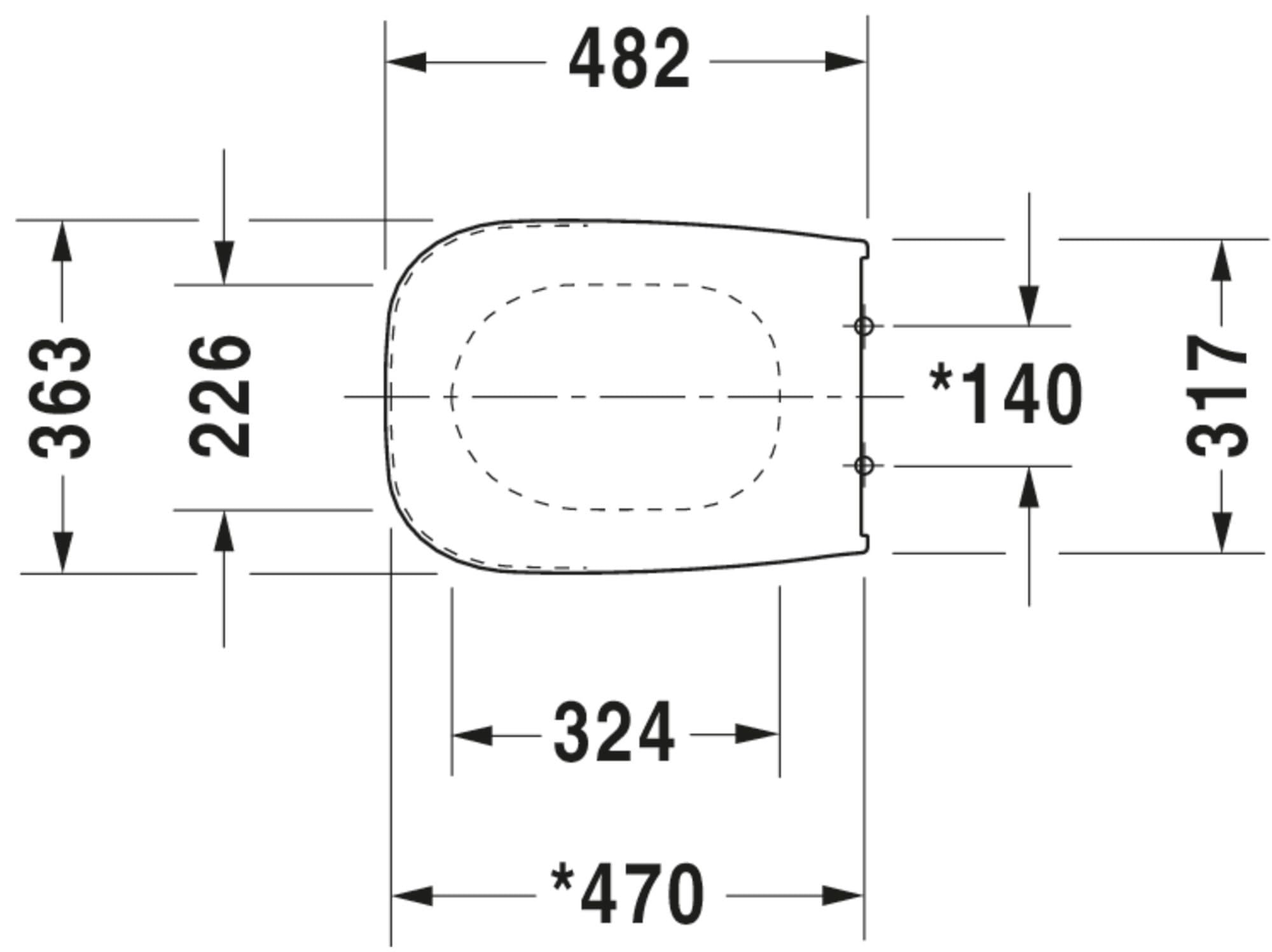 Duravit 0062090096 D-Code Toilet Seat and Cover - Soft Close, Easy Installation, Universal Fit for Bathroom Upgrade