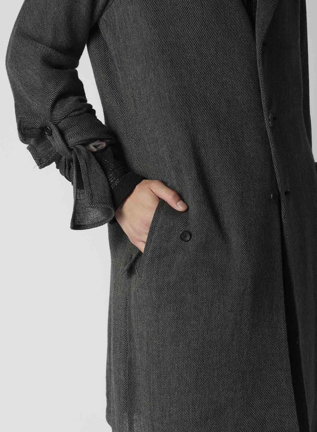 Soft Tweed Women's Asymmetrical Cuff Long Sleeve Blouse - Elegant Office Wear & Casual Chic Outfits for Fall