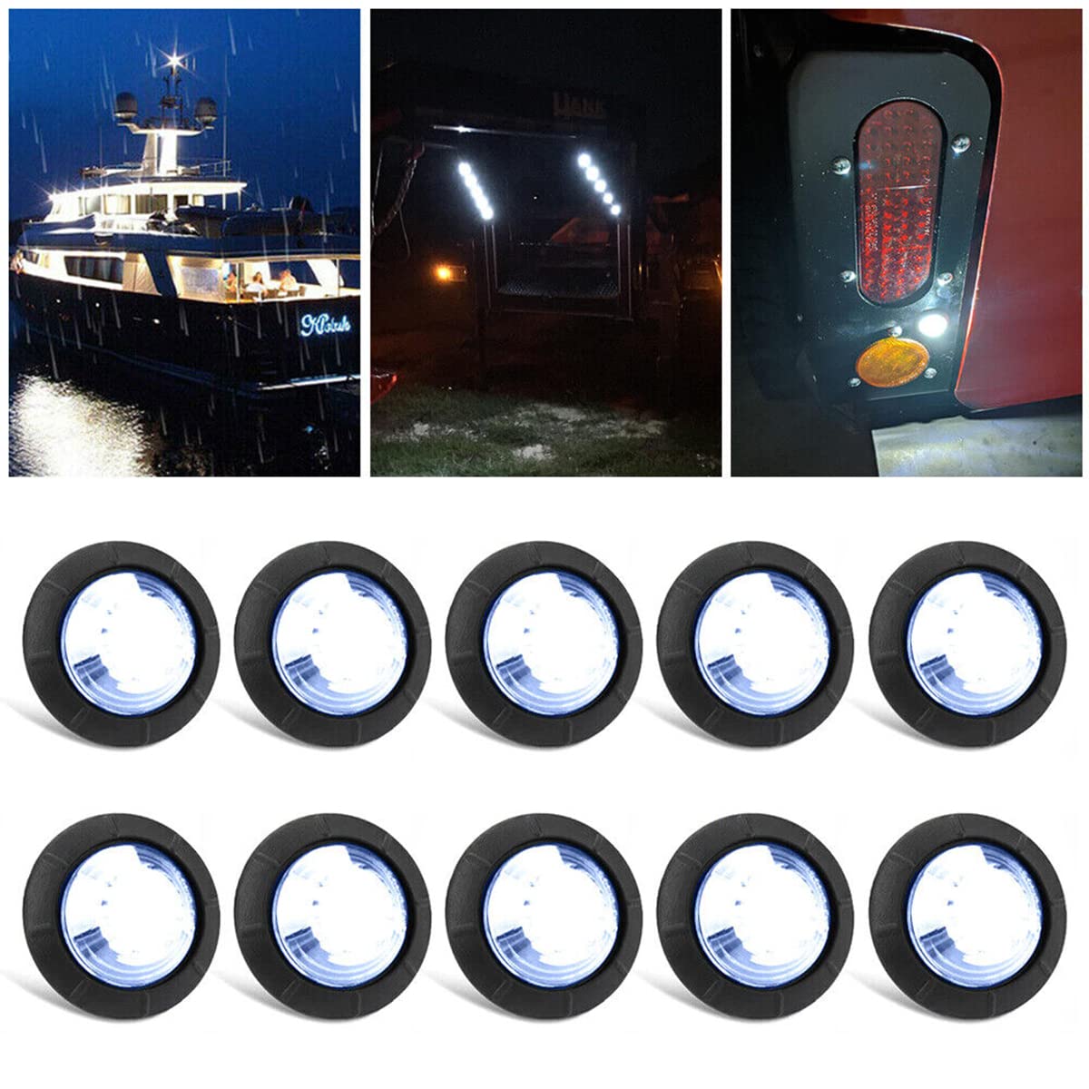 10PCS Sealed Waterproof White 3/4