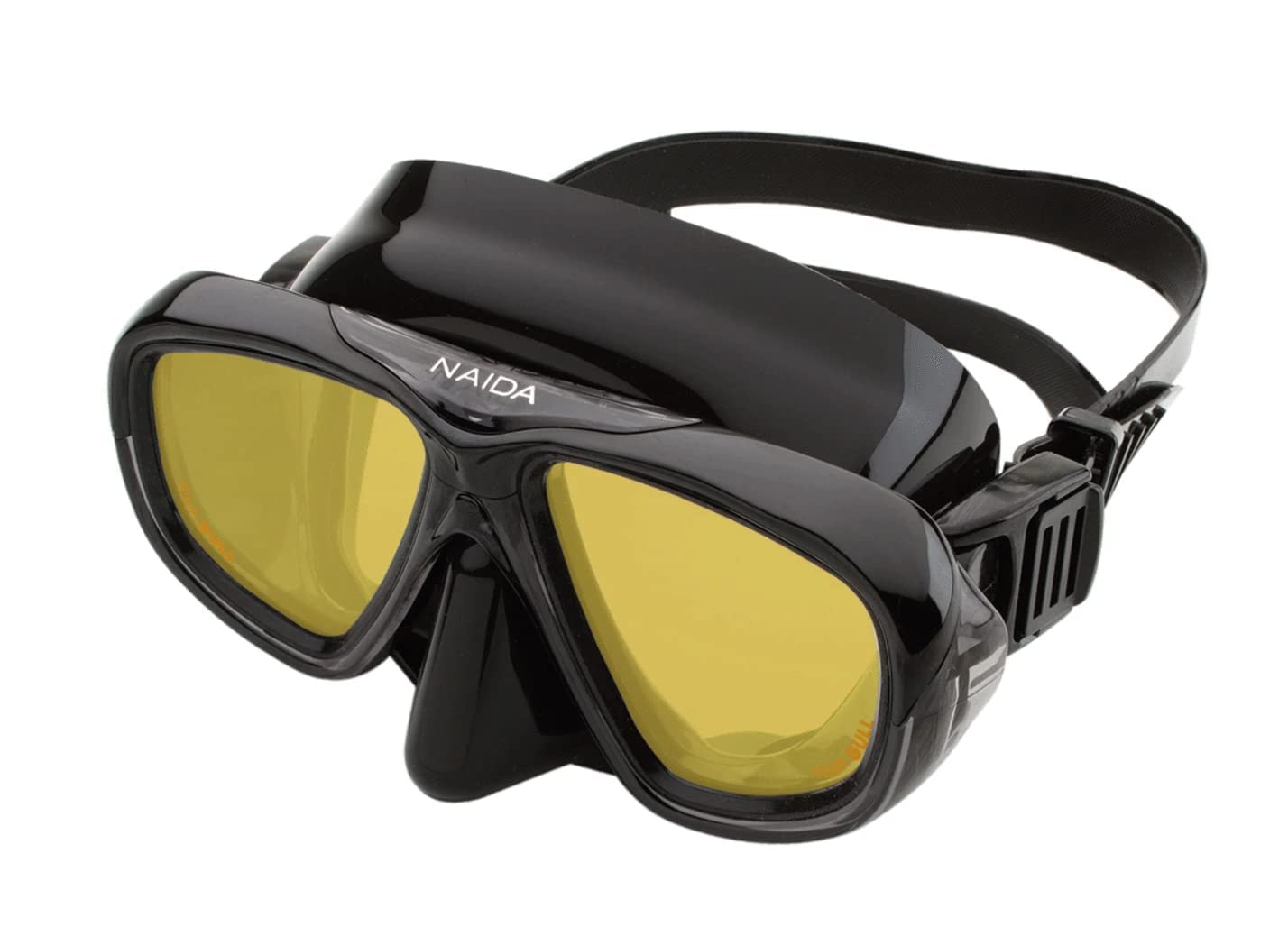 Riffe Naida Freediving Mask with Amber Lens - Low Volume Scuba Diving & Spearfishing Gear for Clear Underwater Vision