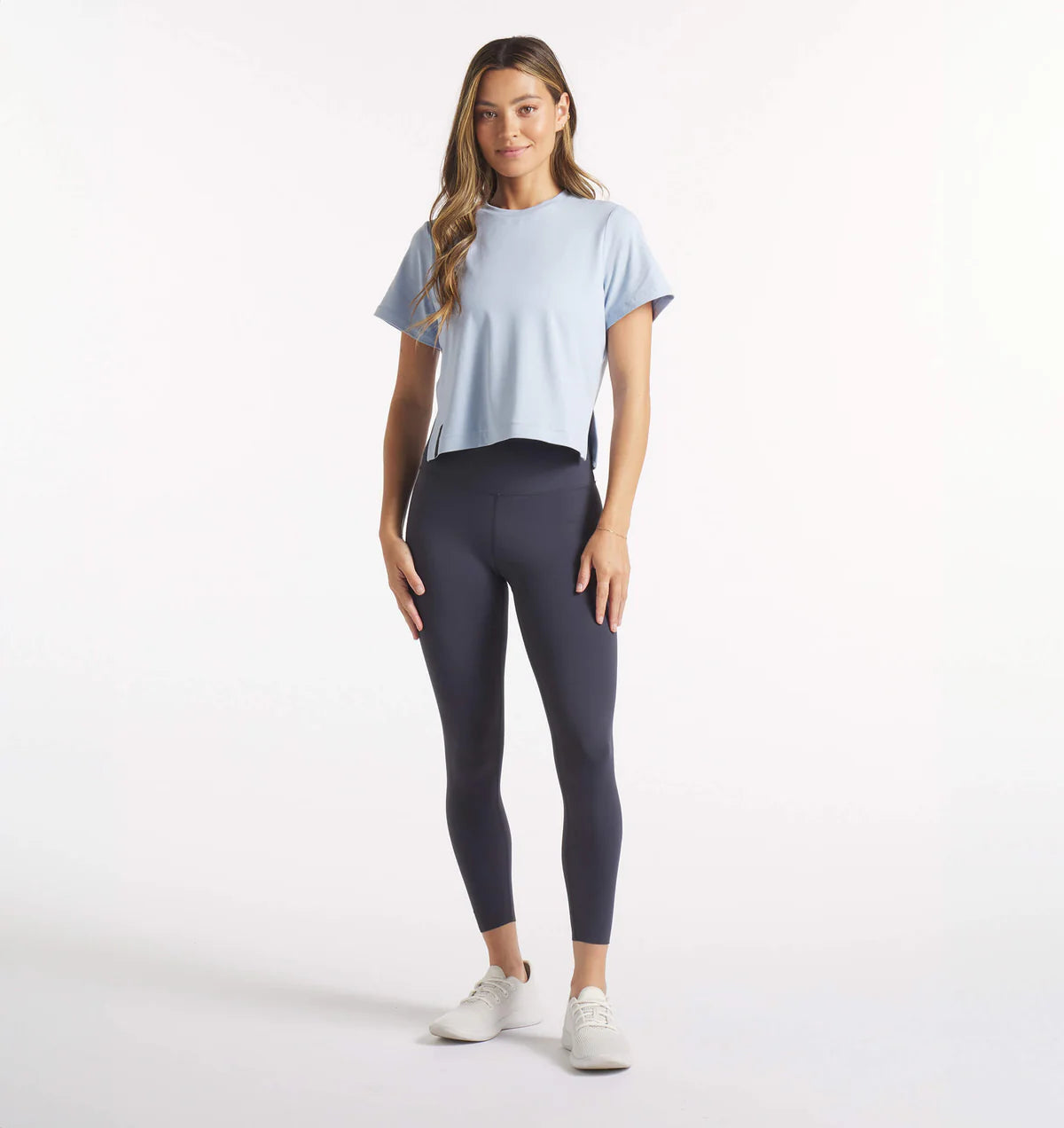 Women's Oversized Box Fit T-Shirt - Soft Cotton Crew Neck Tee in Sky Blue | Casual Wear, Street Style & Everyday Comfort