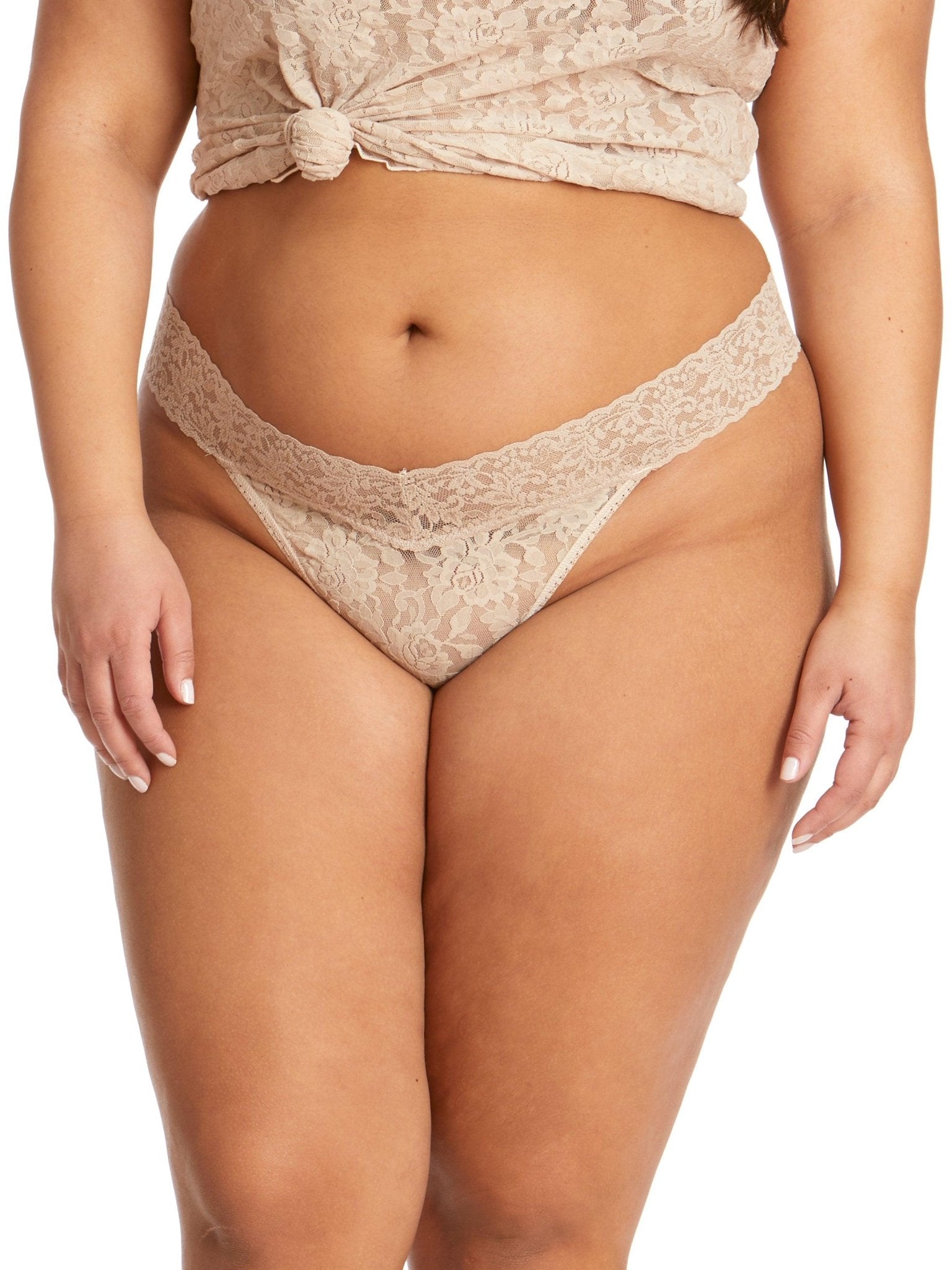 Plus Size Signature Lace® Original Rise Thong - Comfortable Women's Underwear for Everyday Wear, Special Occasions & Bridal Lingerie